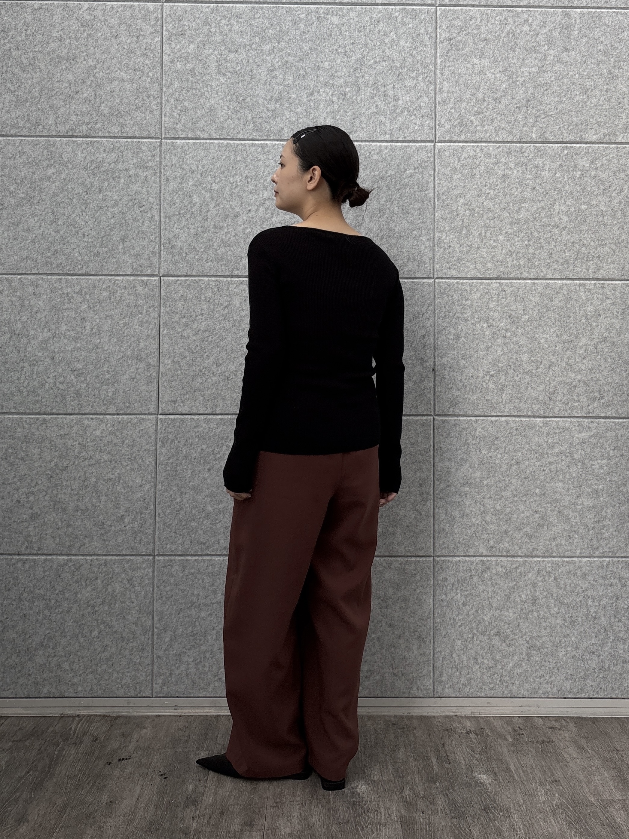 ayanoさんの「INDIVI｜フェイクレイヤードリブニット」を使ったコーディネート