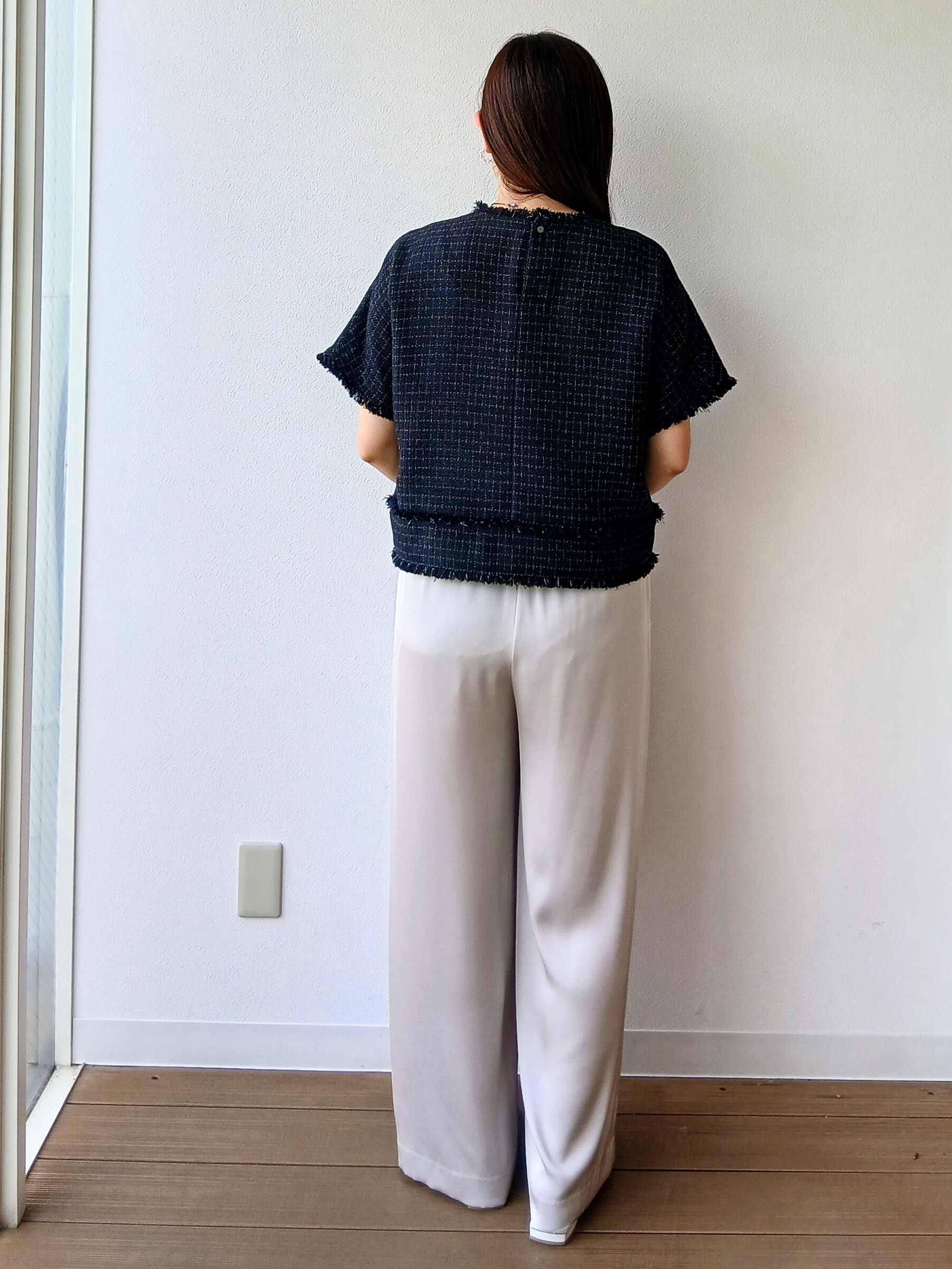 なみきさんの「UNTITLED｜◆ファンシーツイードブラウス」を使ったコーディネート
