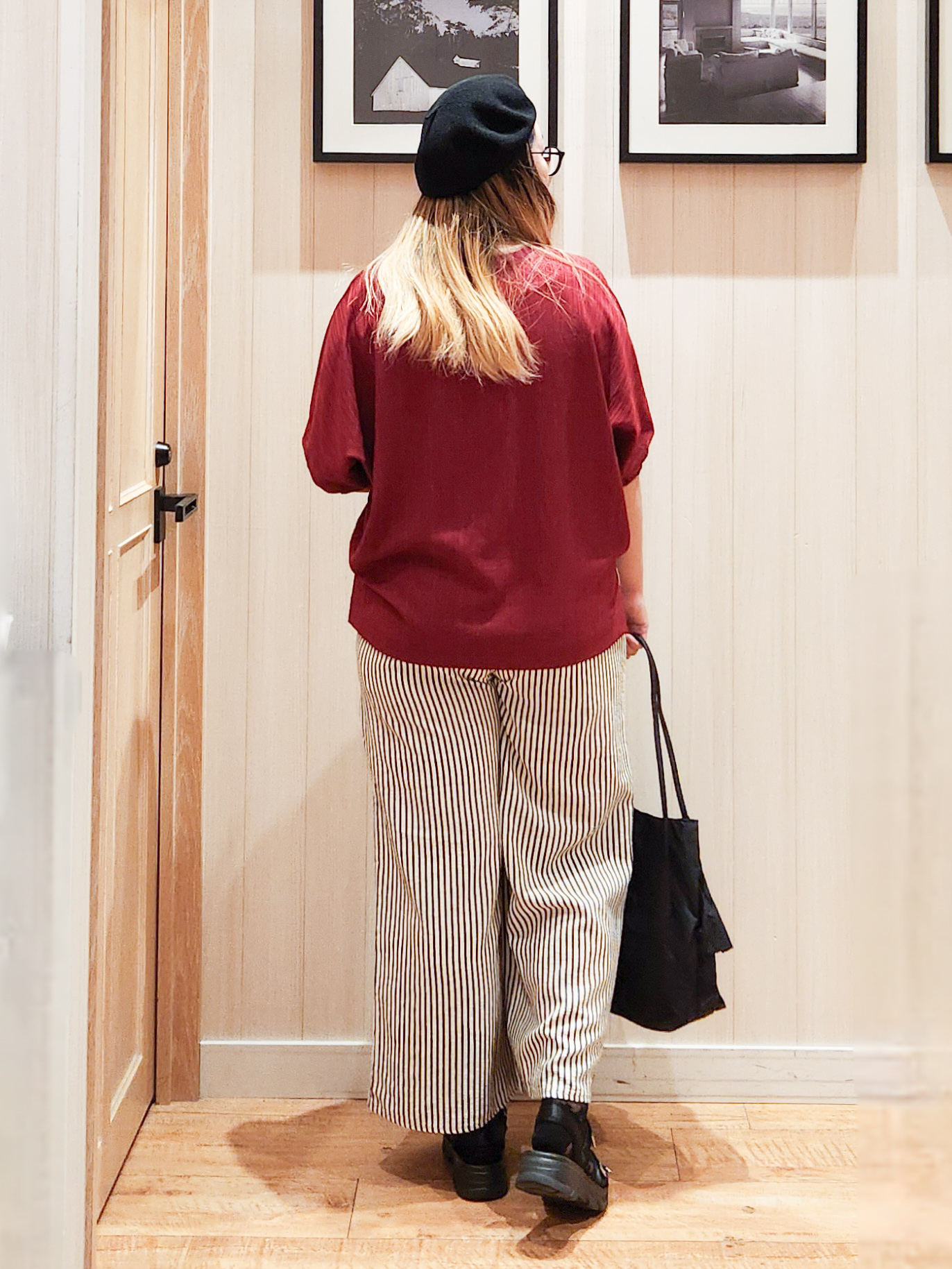 れーやんさんの「SHOO･LA･RUE｜【インせず着られる/洗濯後しわになりにくい】しぼしぼドルマンブラウス」を使ったコーディネート
