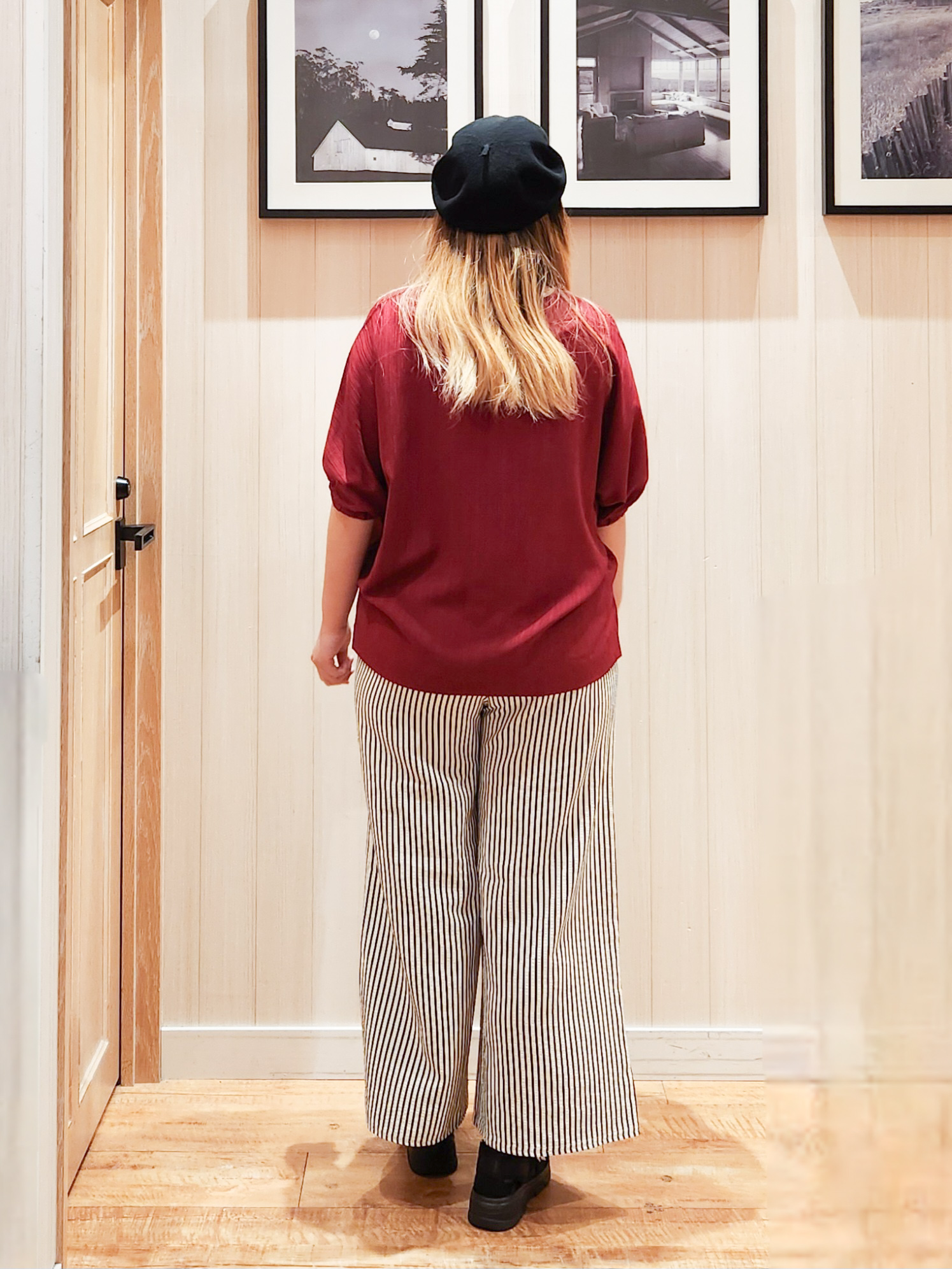 れーやんさんの「SHOO･LA･RUE｜【インせず着られる/洗濯後しわになりにくい】しぼしぼドルマンブラウス」を使ったコーディネート