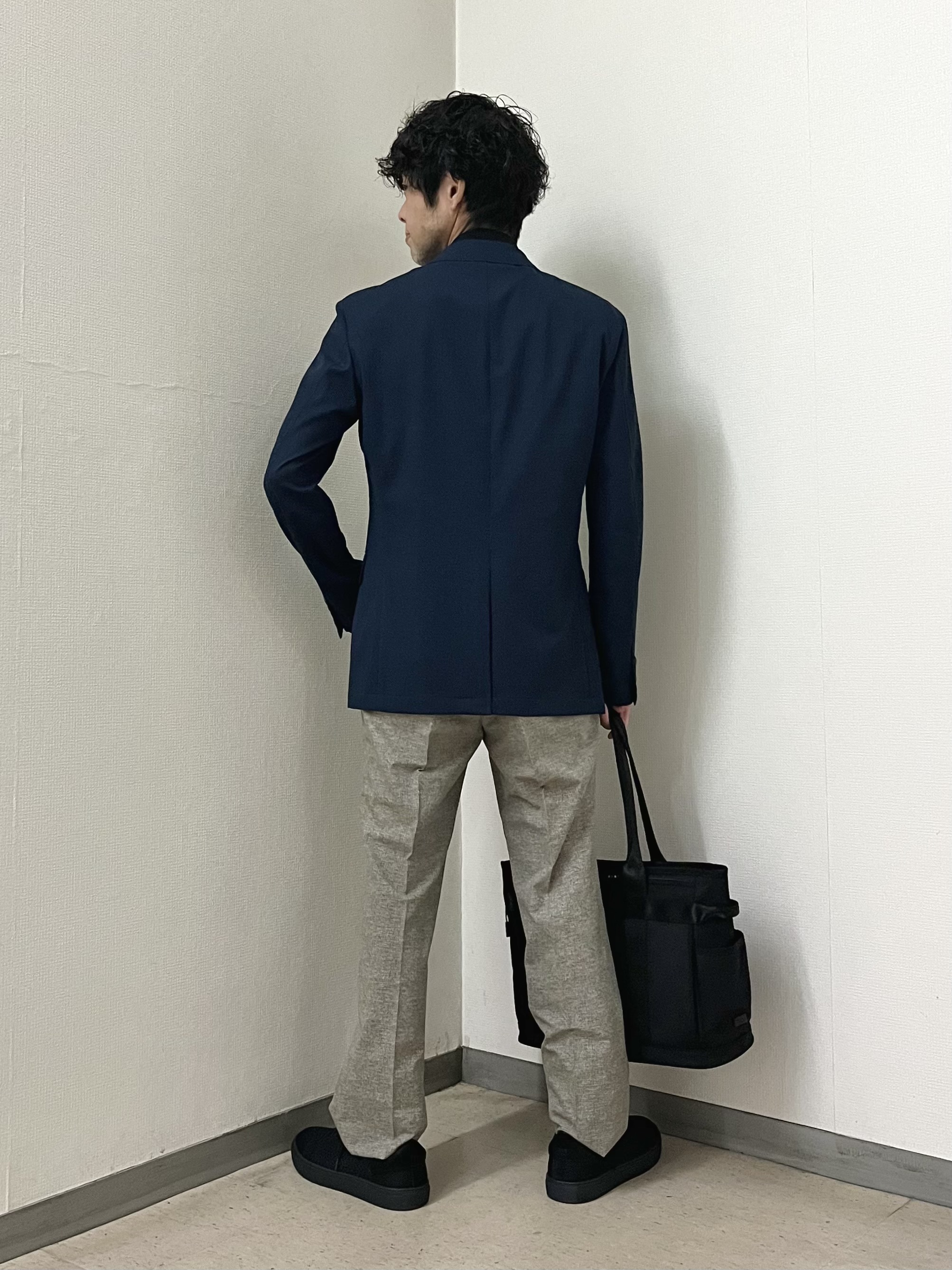URAさんの「TAKEO KIKUCHI｜【Begin5月号掲載/通気性】トリコットサッカー ジャケット」を使ったコーディネート
