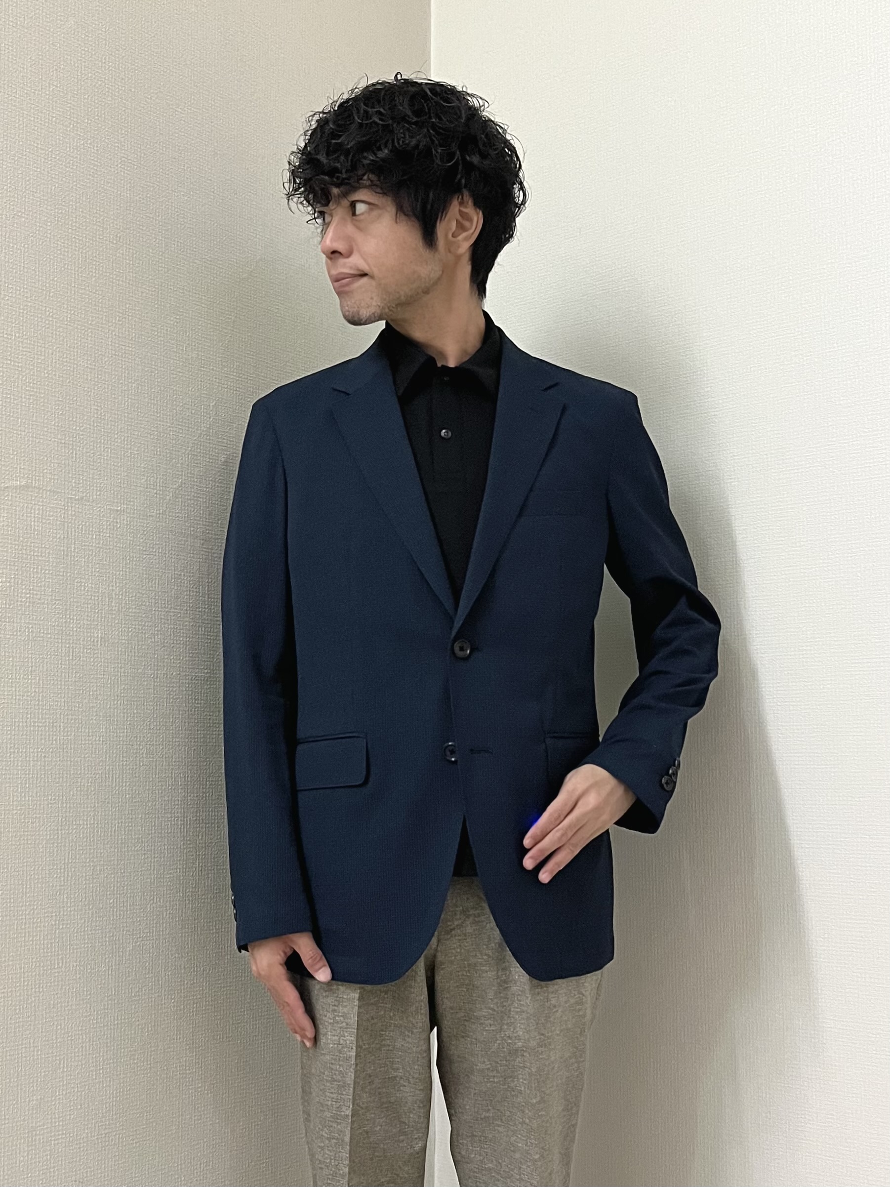 URAさんの「TAKEO KIKUCHI｜【Begin5月号掲載/通気性】トリコットサッカー ジャケット」を使ったコーディネート