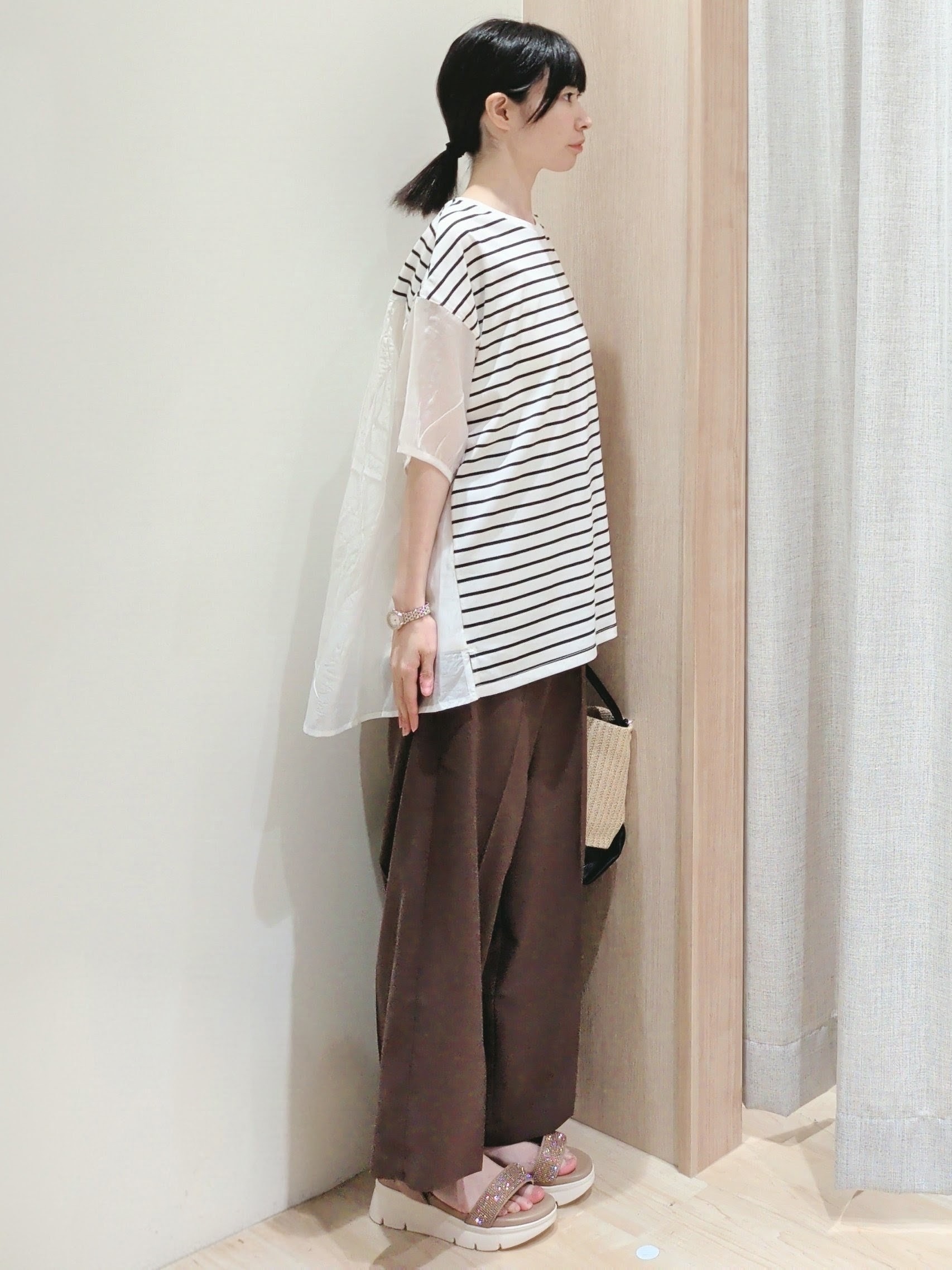 Yuiさんの「grove｜【UVカット】体型カバー叶う、バックプリーツTシャツ」を使ったコーディネート
