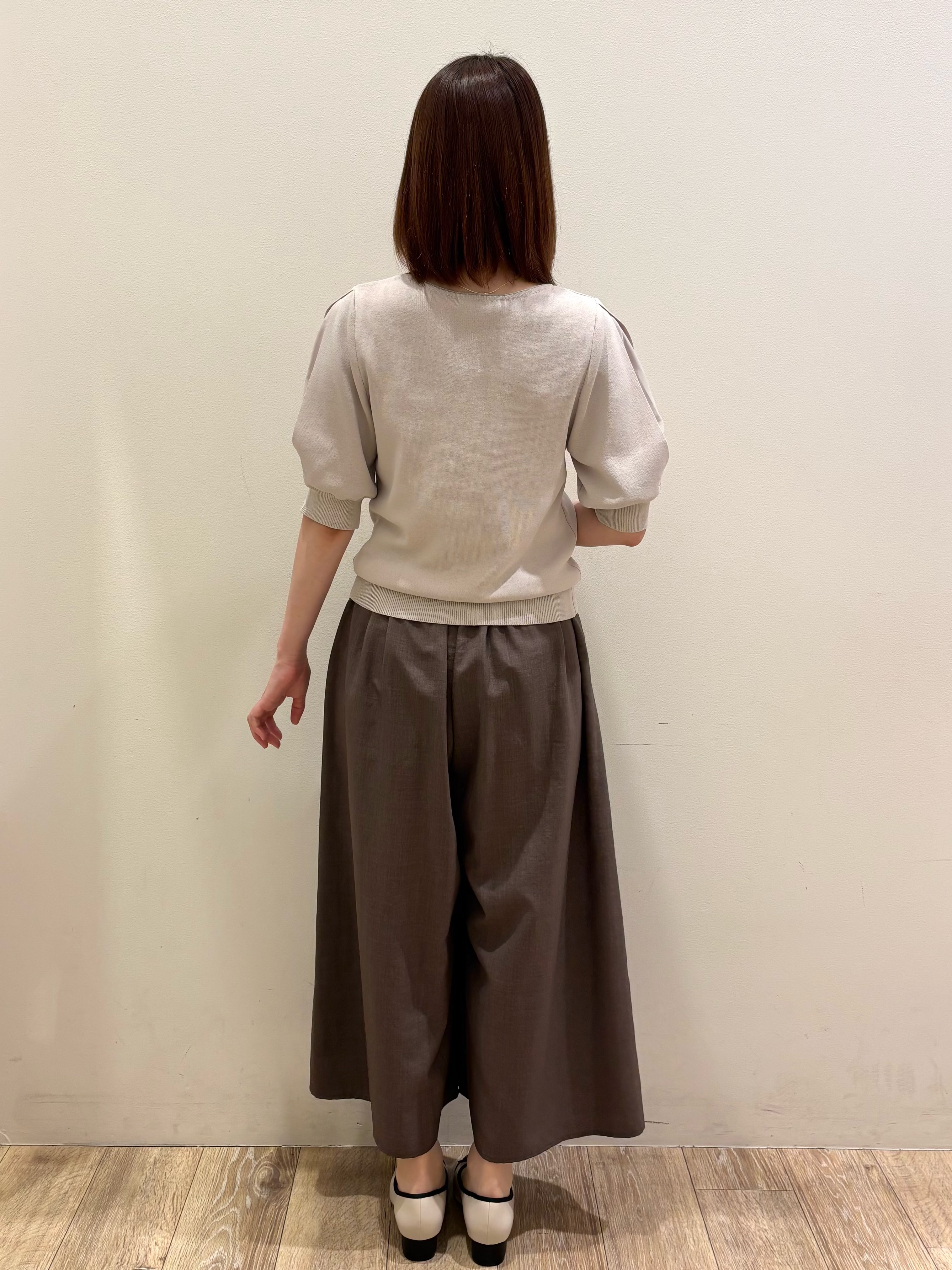 honamiさんの「index｜【接触冷感／UVケア】クールタッチラップスリーブニット《洗濯機OK／XS～3L／9col》」を使ったコーディネート