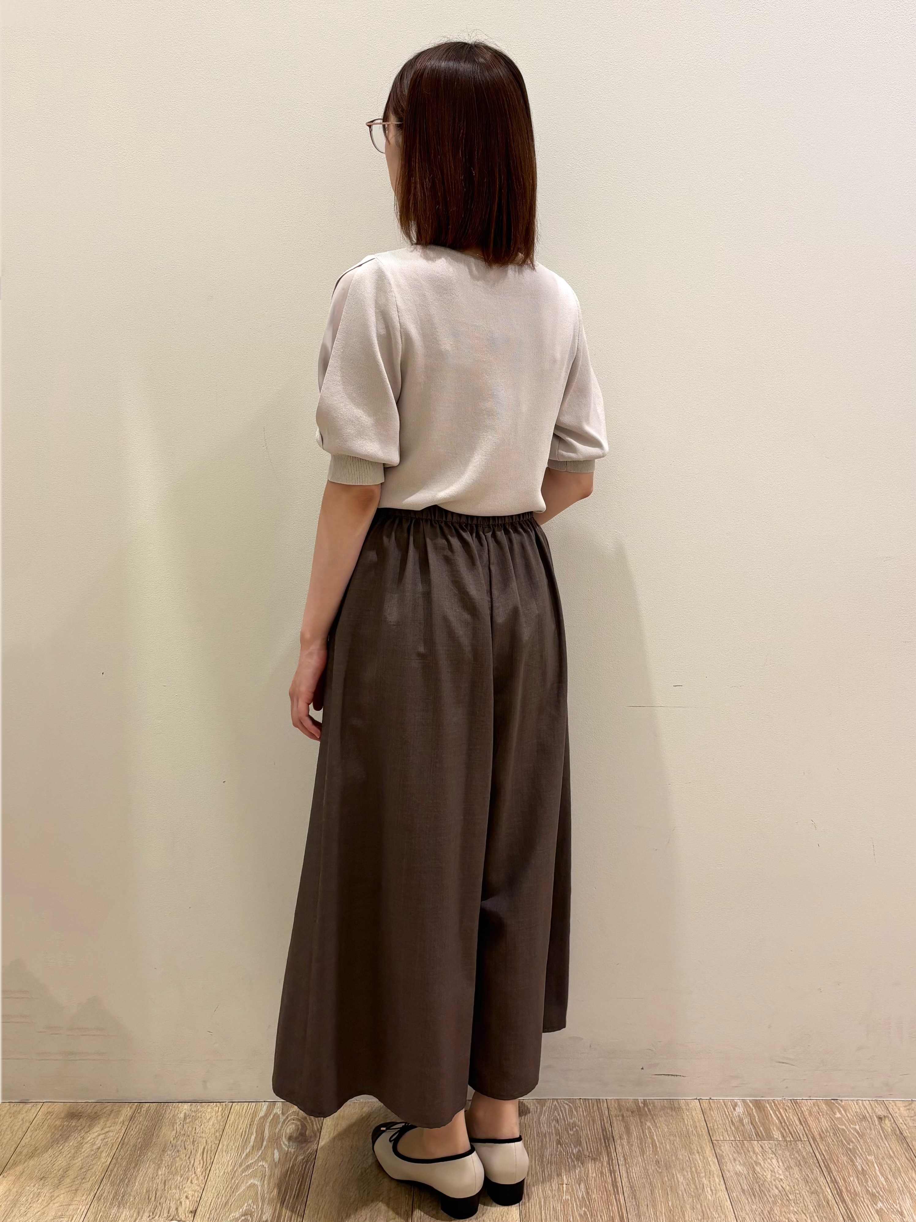 honamiさんの「index｜【接触冷感／UVケア】クールタッチラップスリーブニット《洗濯機OK／XS～3L／9col》」を使ったコーディネート