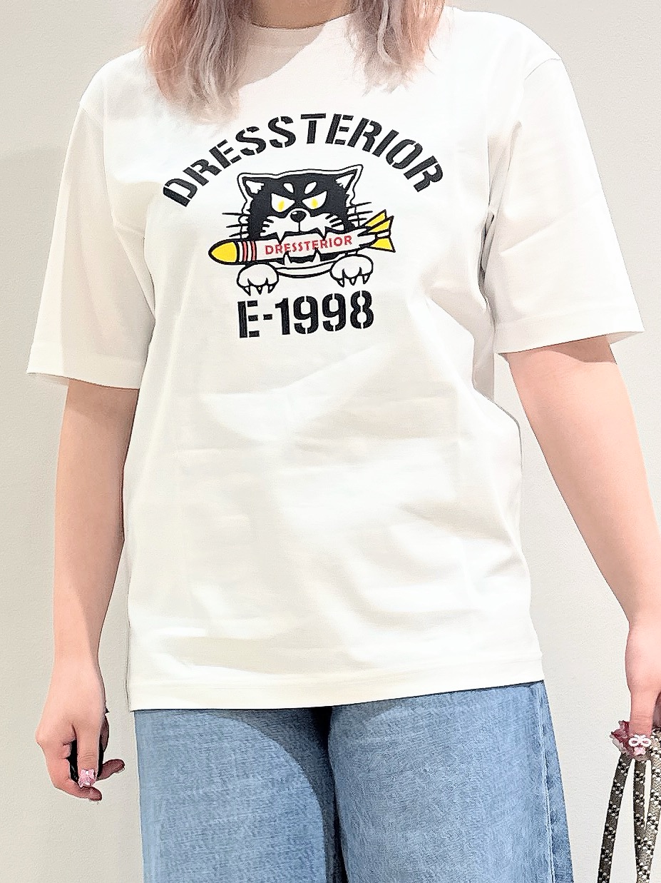 なかもとあきさんの「DRESSTERIOR｜【接触冷感／抗菌防臭／消臭】ICE CLEAR COTTON ミサイルキャットTシャツ」を使ったコーディネート