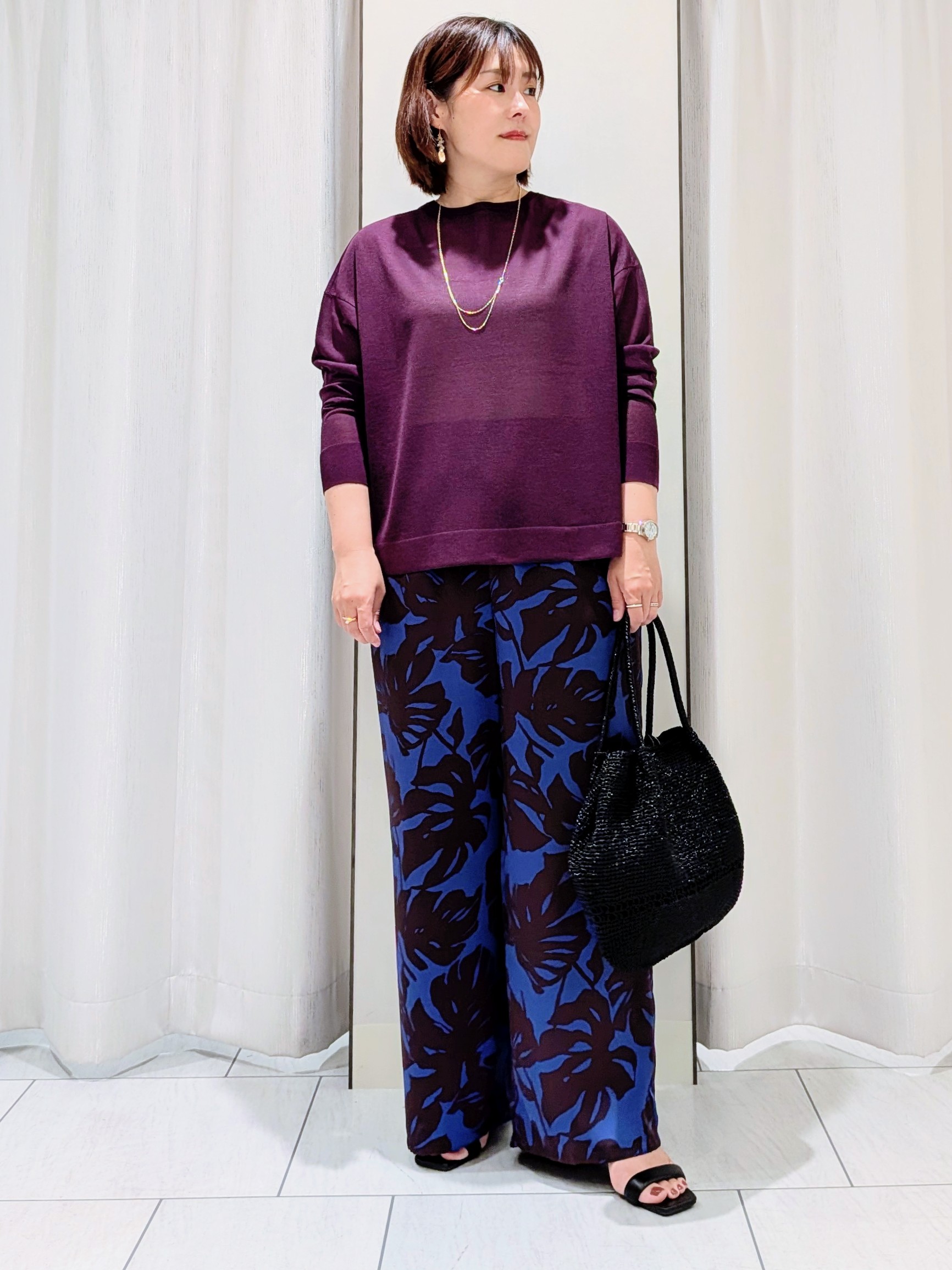 Onumaさんの「UNTITLED｜【アンサンブル可/秋羽織り/シアー】前後2WAYカーディガン」を使ったコーディネート