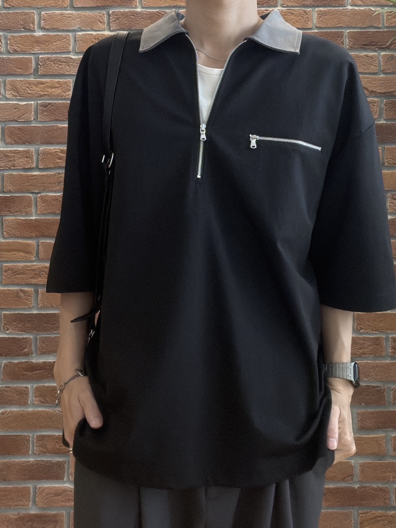 ドイさんの「tk.TAKEO KIKUCHI｜◆【防シワ／ストレッチ/セット対応可】smart shiftシリーズ バレルシルエットパンツ」を使ったコーディネート