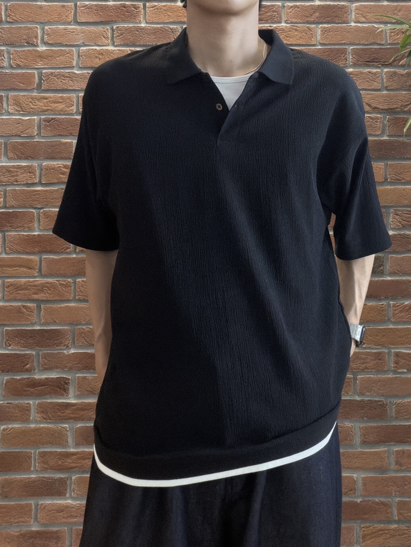 ドイさんの「tk.TAKEO KIKUCHI｜【色褪せしにくいデニム】Comfy Fadeless Denim Seriesワイドストレートデニム」を使ったコーディネート
