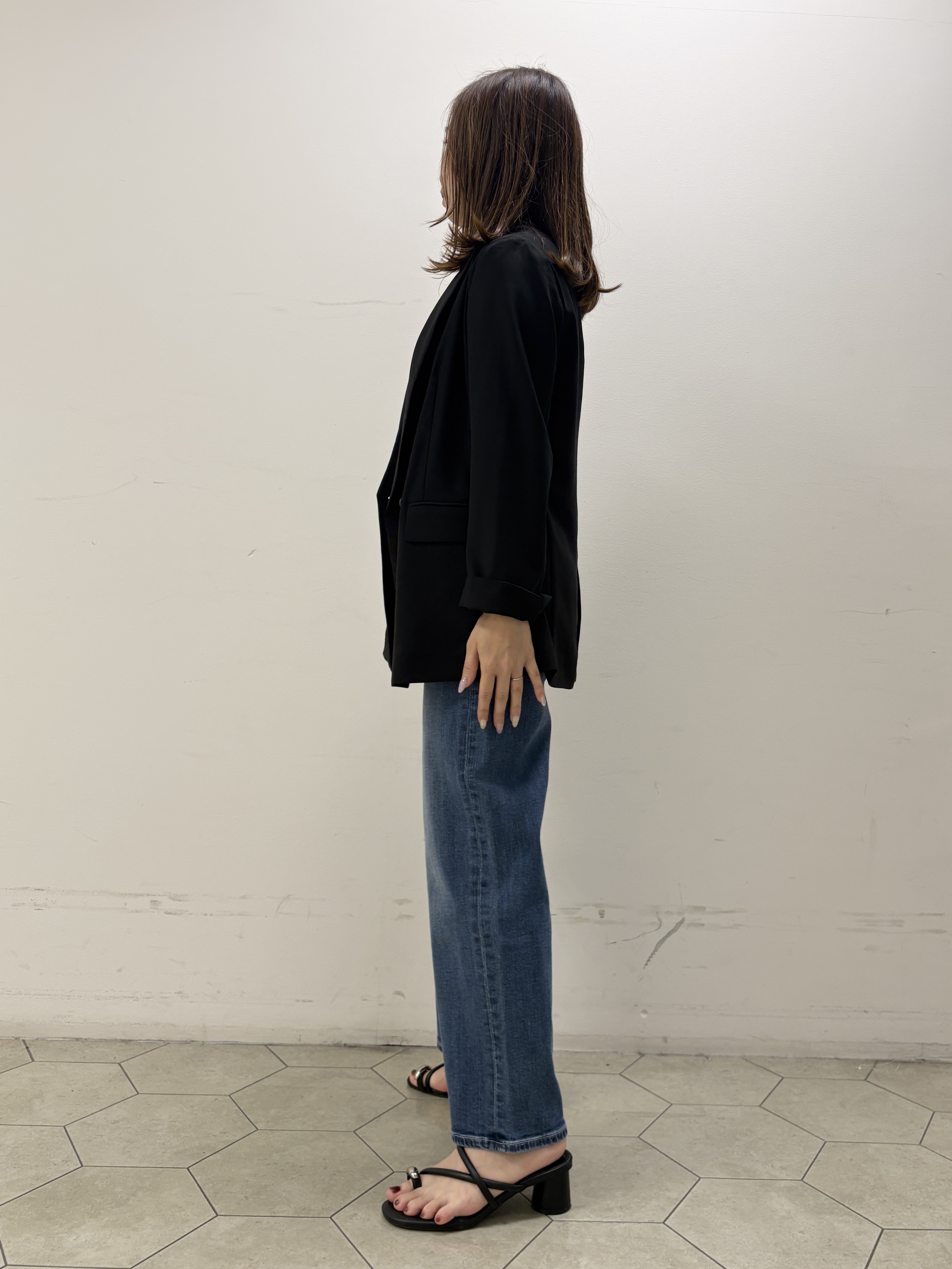 kahoさんの「INDIVI｜【初秋/UVケア/着る日傘】ダブルジャケット」を使ったコーディネート