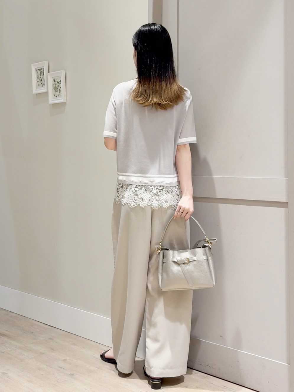 Mayuさんの「grove｜【シリーズ累計36万枚／UVカット・洗濯機OK】やわらかドライタッチレースドッキングニット」を使ったコーディネート