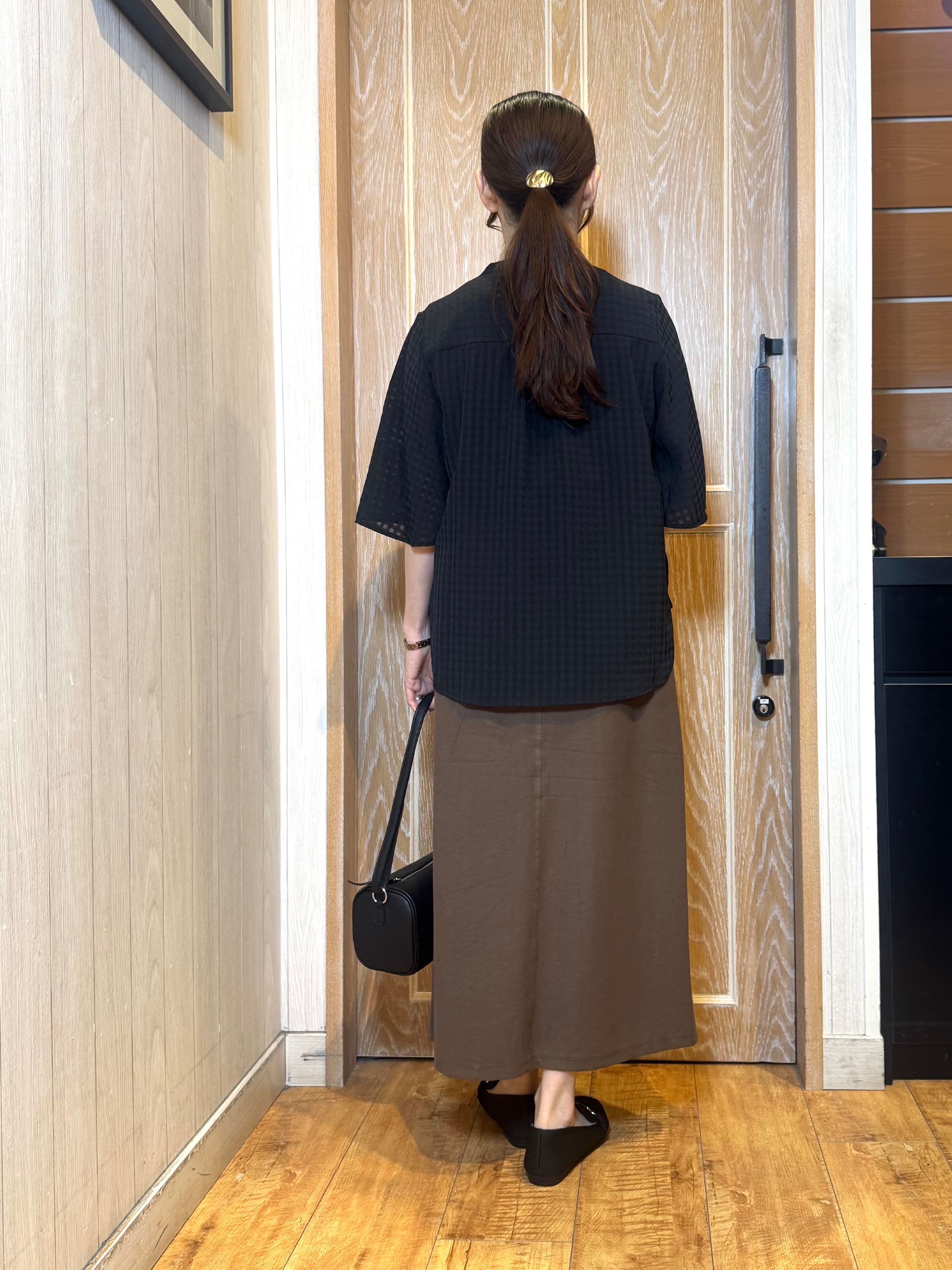 KAORIさんの「SHOO･LA･RUE｜【洗濯機可/S-LL】大人も甘すぎず着られる ギンガムシアーブラウス」を使ったコーディネート