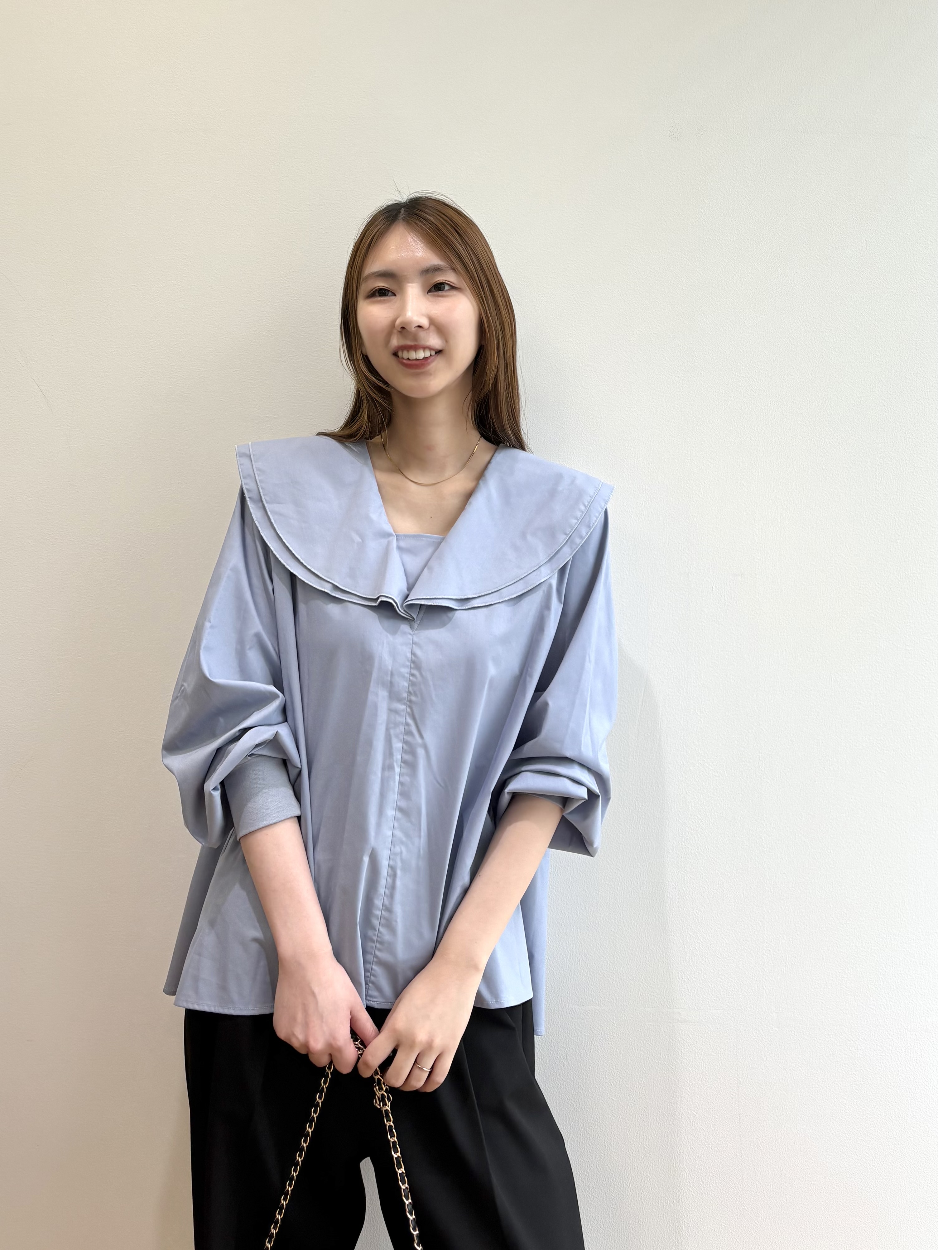 めぐさんの「OPAQUE.CLIP｜セーラーカラーシャツブラウス【洗える】」を使ったコーディネート