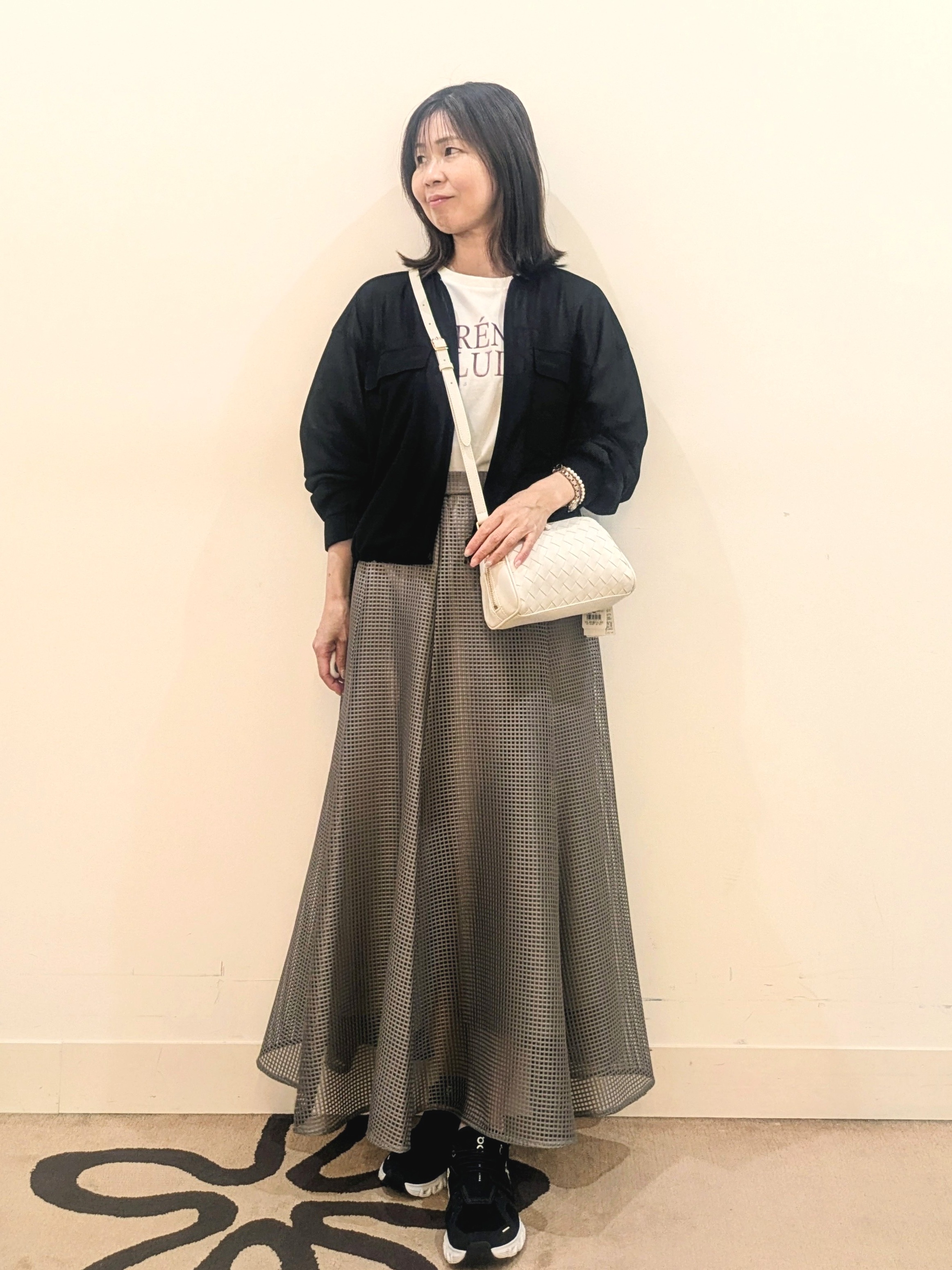 laverさんの「UNTITLED｜◆【古畑星夏さん着用/洗える】シアーブルゾン」を使ったコーディネート