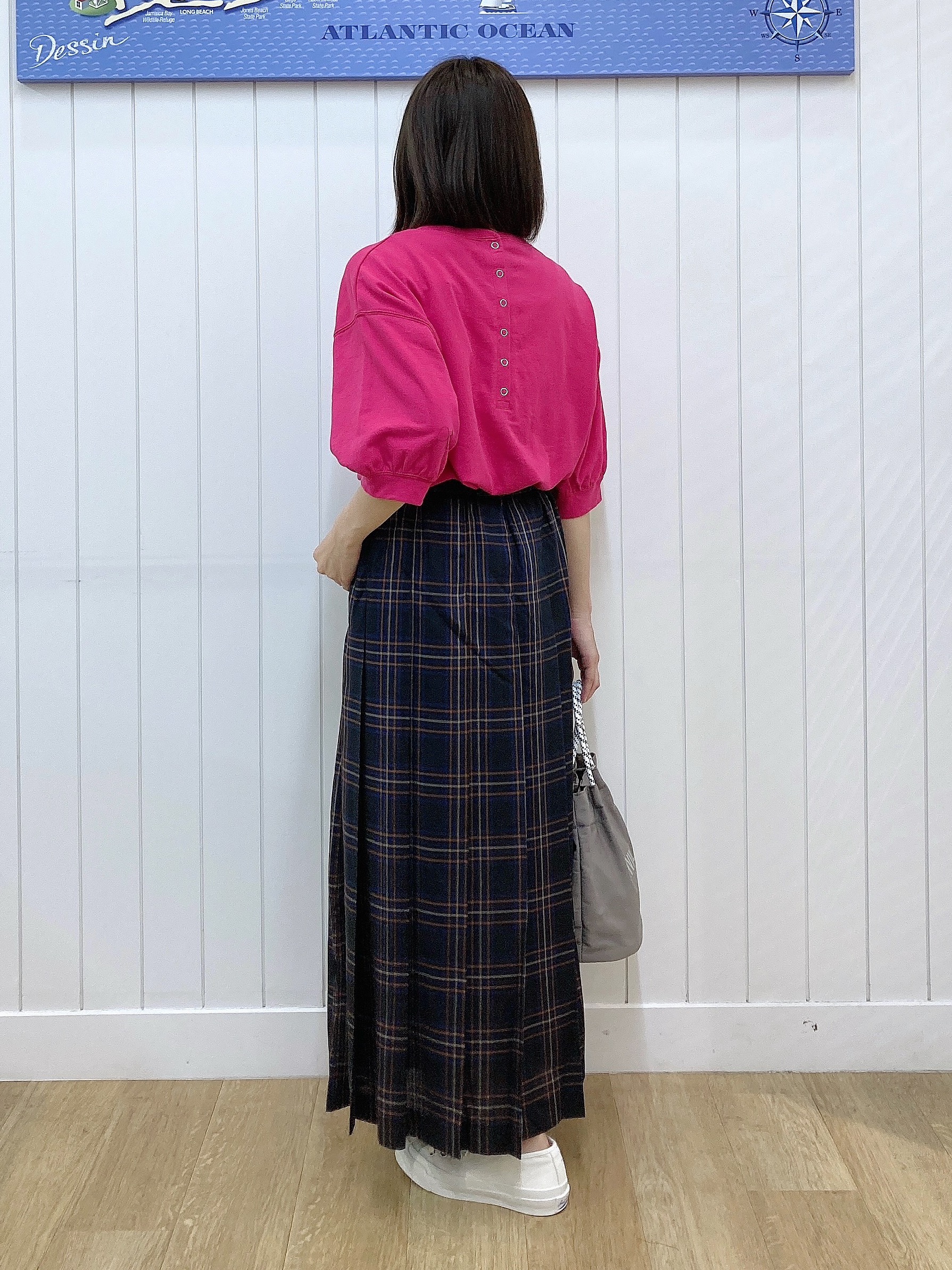 yoshiさんの「Dessin｜【高レビュー/洗える/XS-L】バックヘンリーミニ裏毛 5分袖」を使ったコーディネート