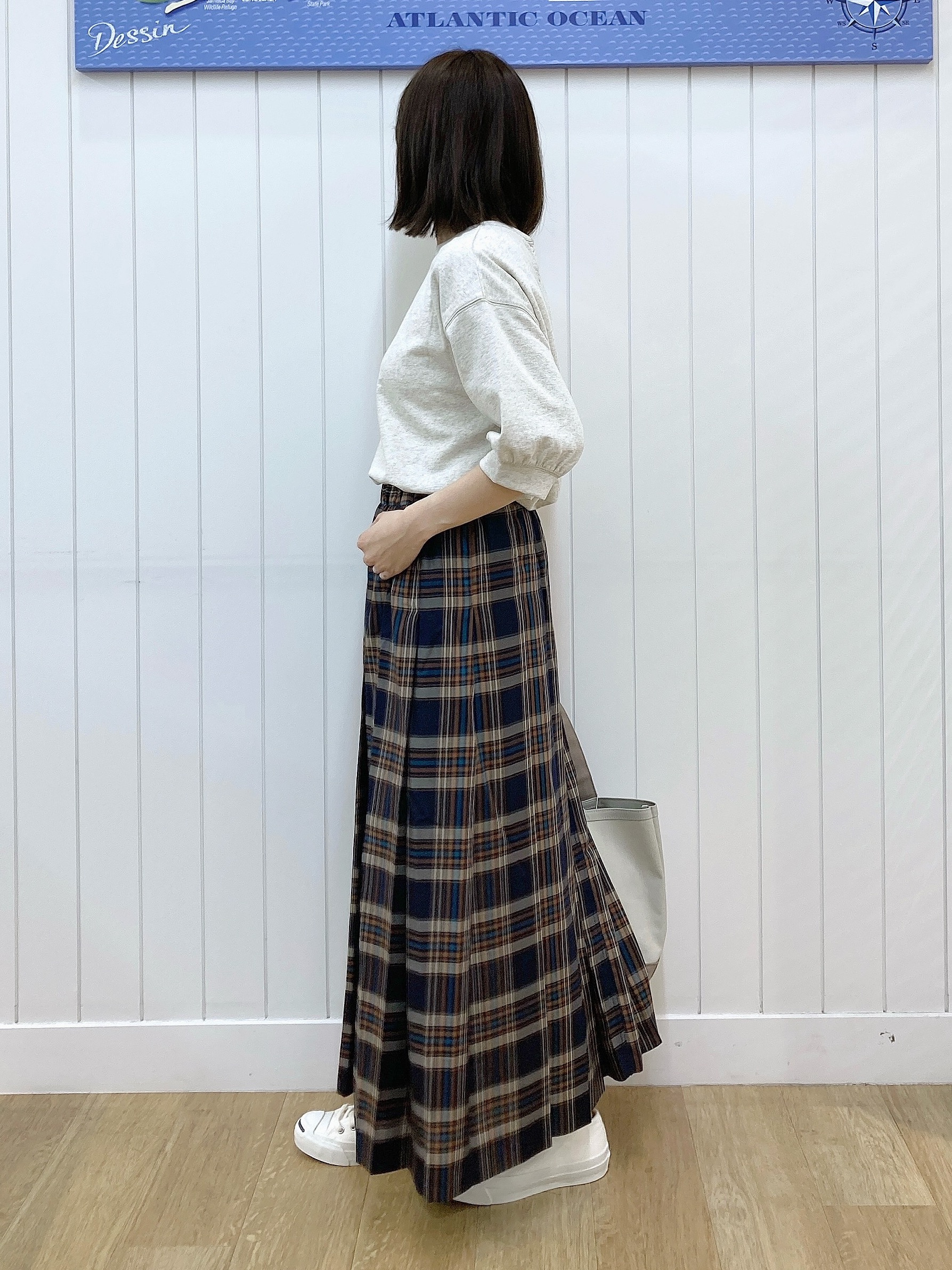 yoshiさんの「Dessin｜【高レビュー/洗える/XS-L】バックヘンリーミニ裏毛 5分袖」を使ったコーディネート