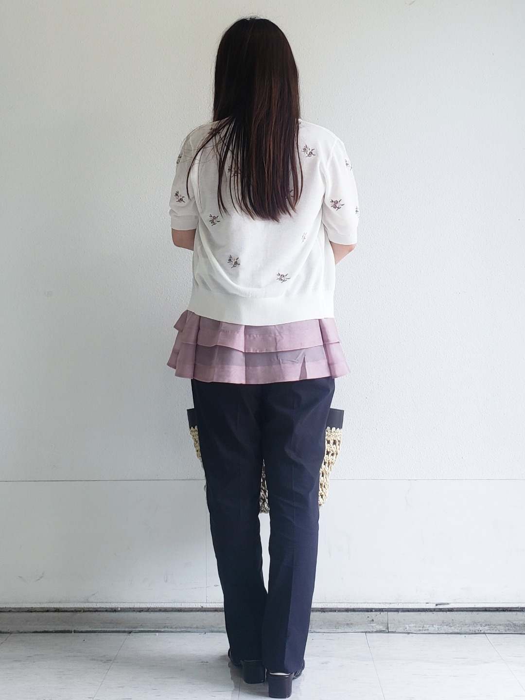 Riaさんの「index｜フラワー刺繍カーディガン【洗濯機OK／抗ピル】」を使ったコーディネート