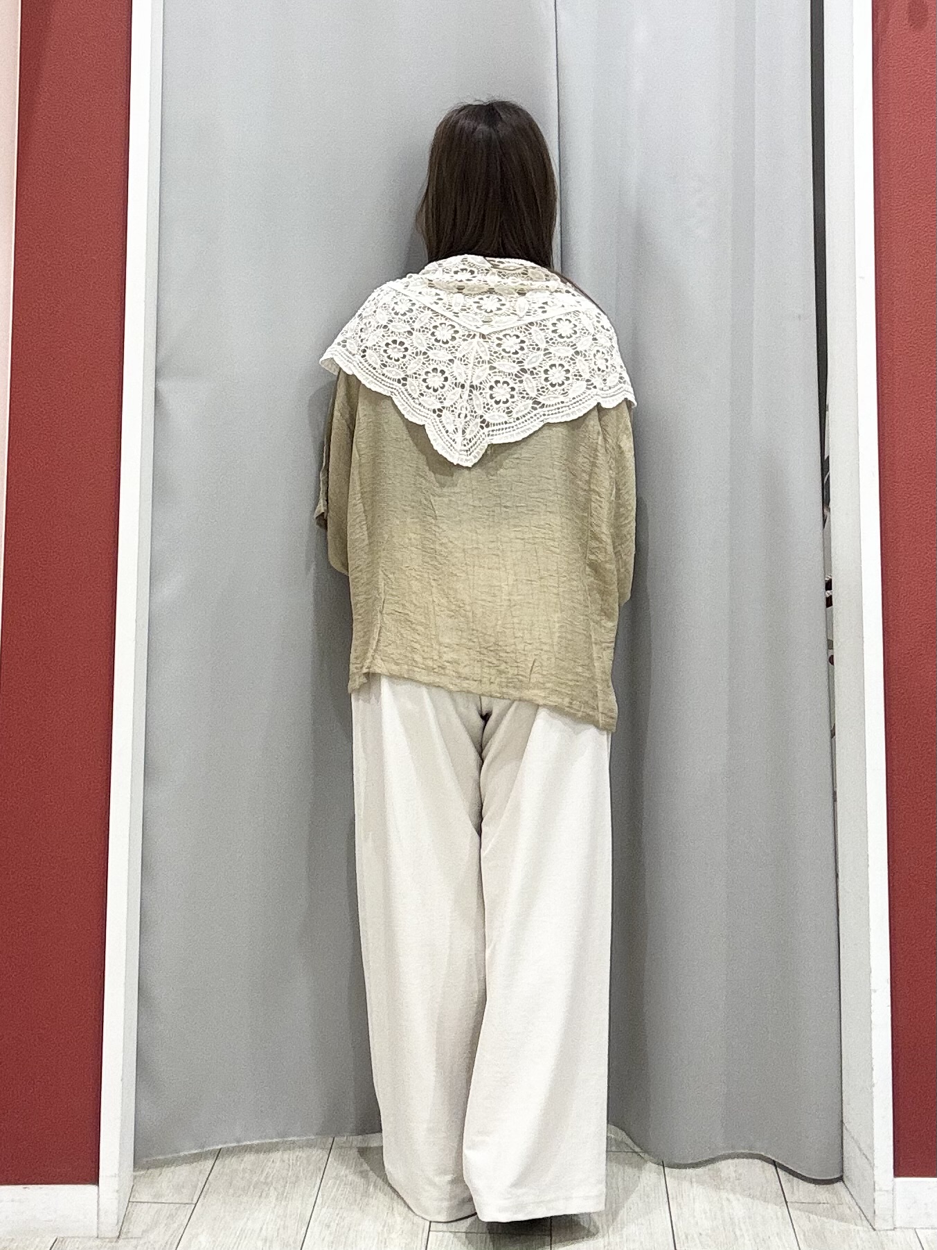 shioさんの「SHOO･LA･RUE｜【S-LL/5分袖/洗濯機可】程よい透け感 ポケット付きシャツ」を使ったコーディネート