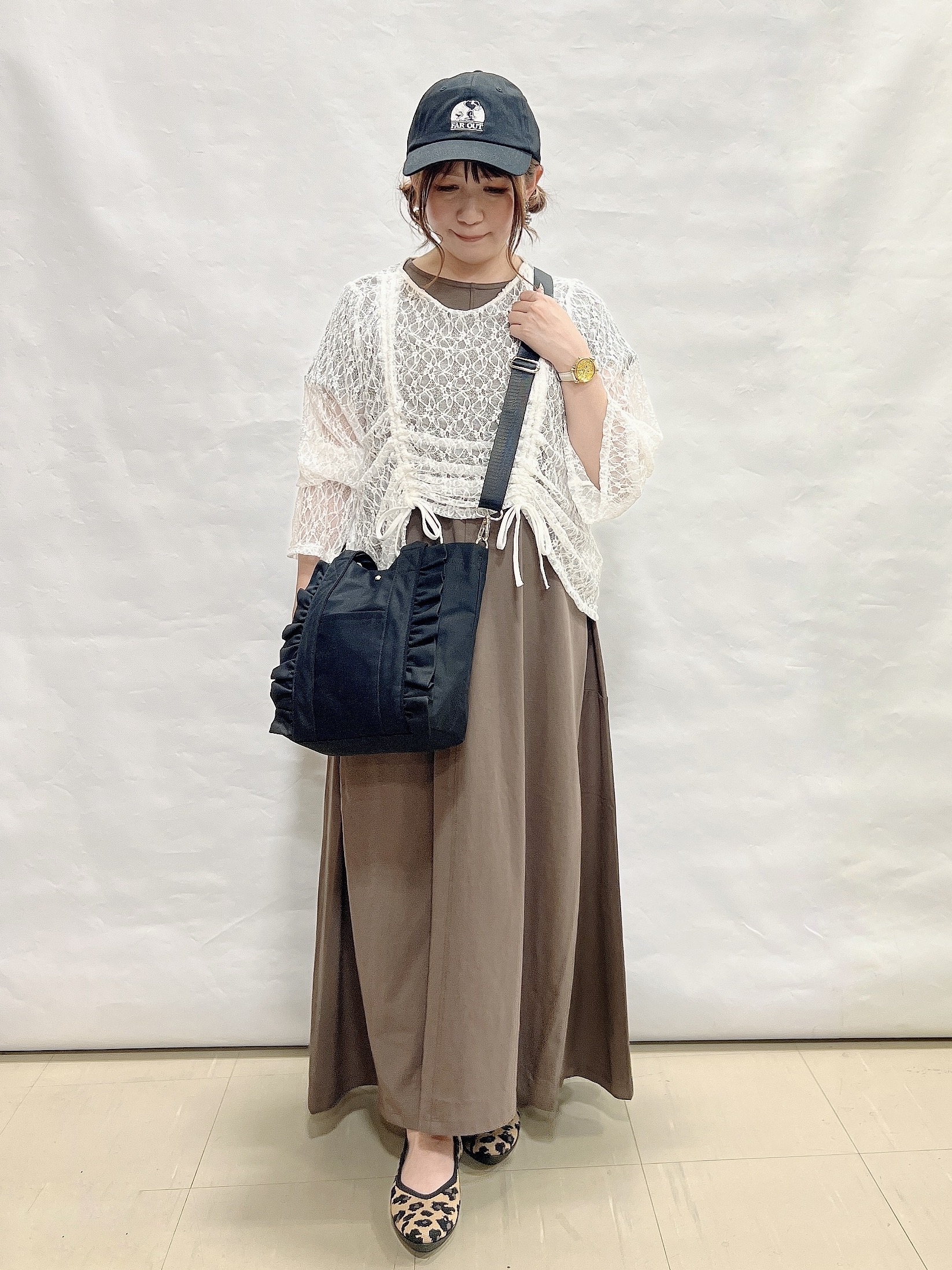 YUIさんの「SHOO･LA･RUE｜【体型カバー/洗濯機可】涼やかAラインロングワンピース」を使ったコーディネート