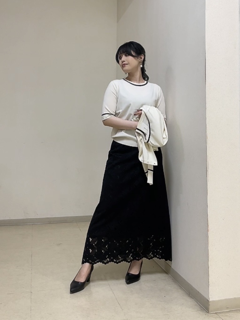 watanabeさんの「UNTITLED｜【アンサンブル可能/秋羽織り】コンパクトニットカーディガン」を使ったコーディネート