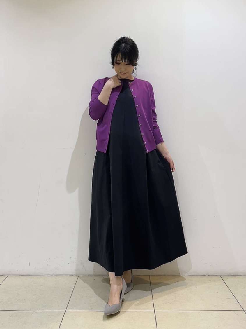 watanabeさんの「UNTITLED｜【アンサンブル可能/秋羽織り】コンパクトニットカーディガン」を使ったコーディネート