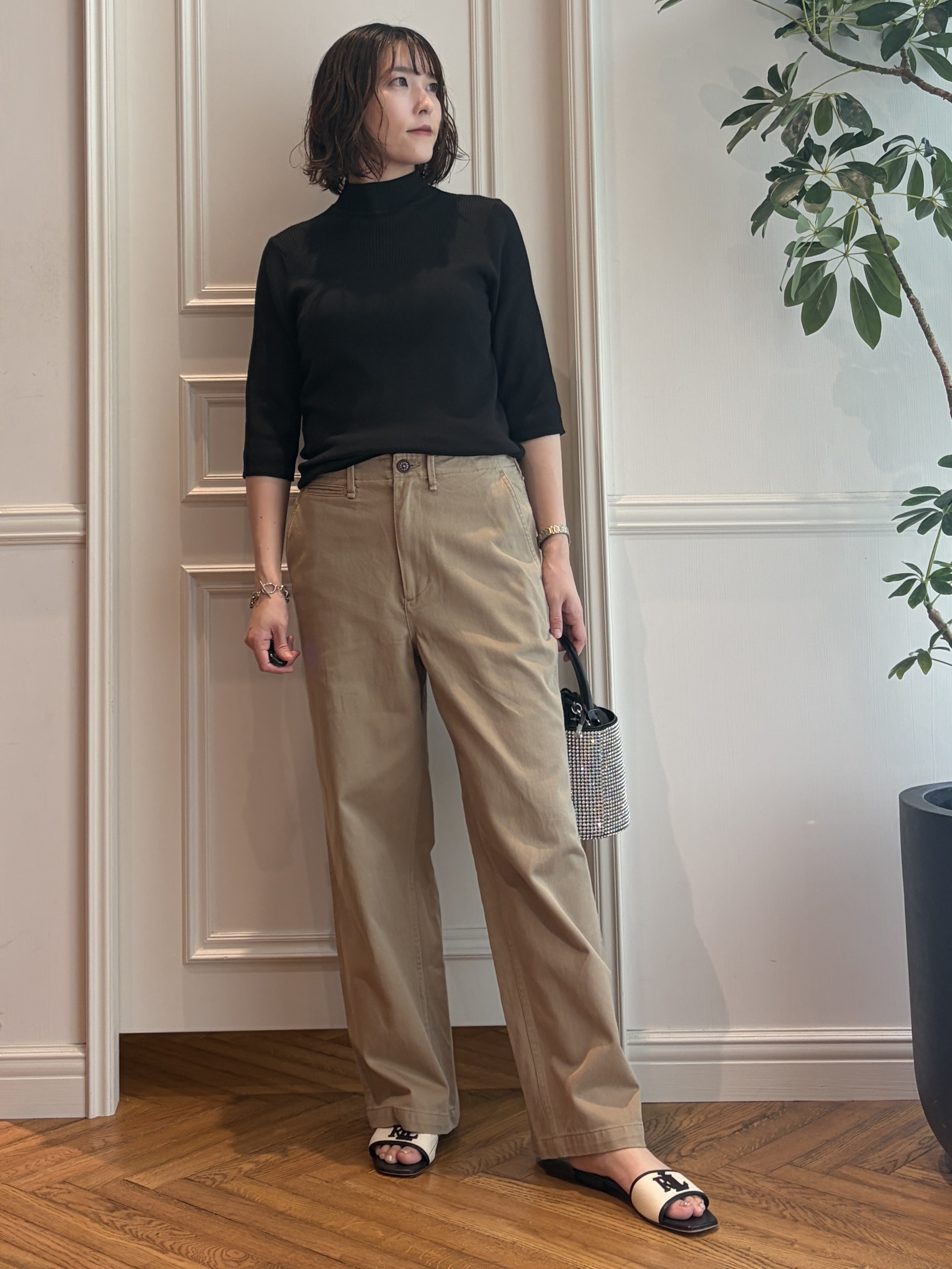 nakaoさんの「DRESSTERIOR｜ヴィンテージワイドチノパンツ」を使ったコーディネート