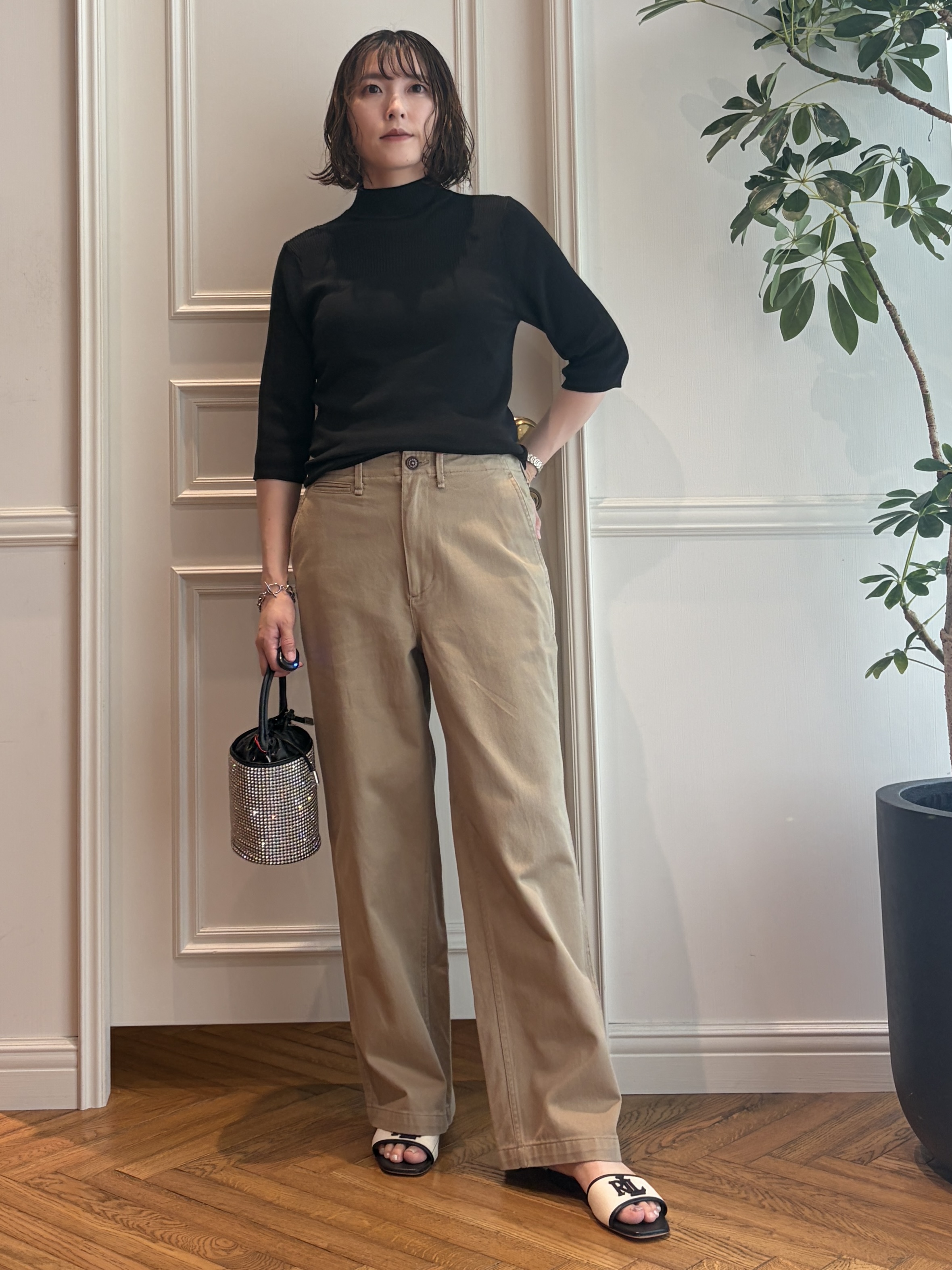 nakaoさんの「DRESSTERIOR｜ヴィンテージワイドチノパンツ」を使ったコーディネート