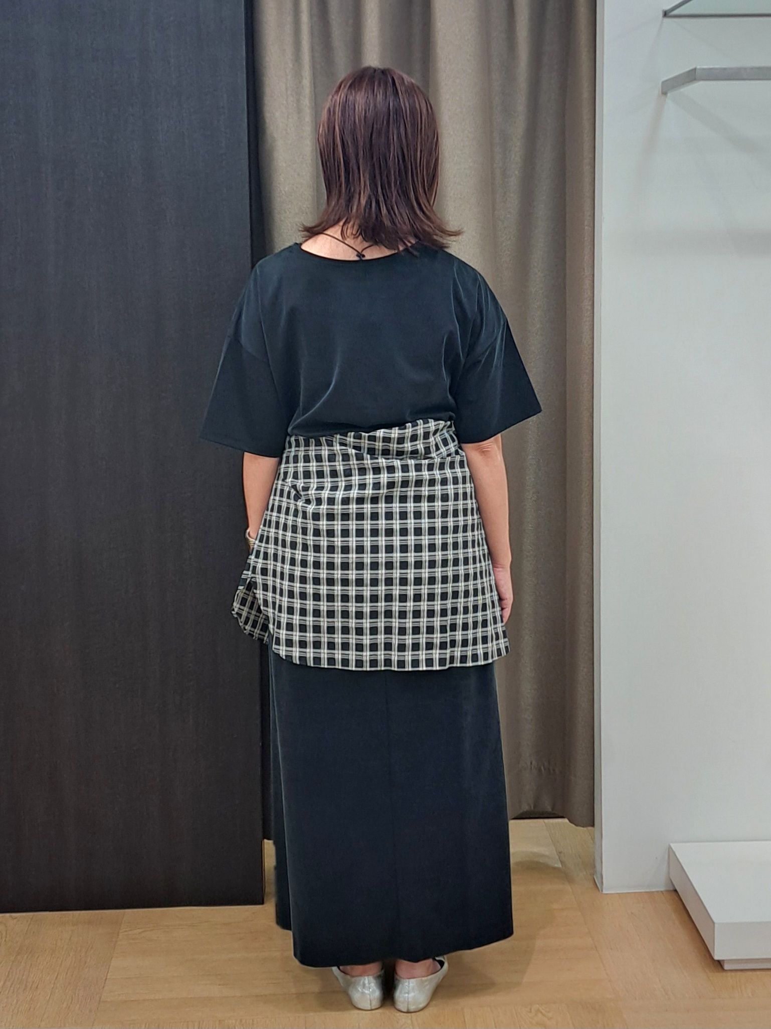 ちいさんの「UNTITLED｜【秋映え/羽織り】シアーチェックシャツブラウス」を使ったコーディネート