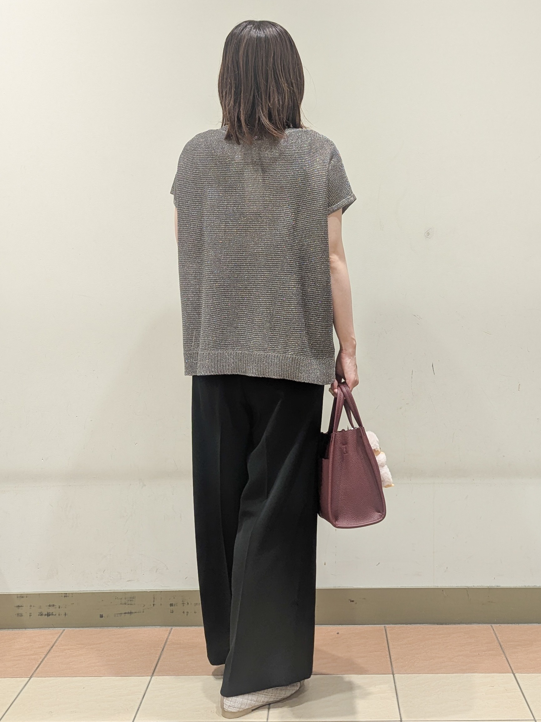 Miさんの「OPAQUE.CLIP｜ラメメッシュニット【洗濯機OK／抗ピル】」を使ったコーディネート