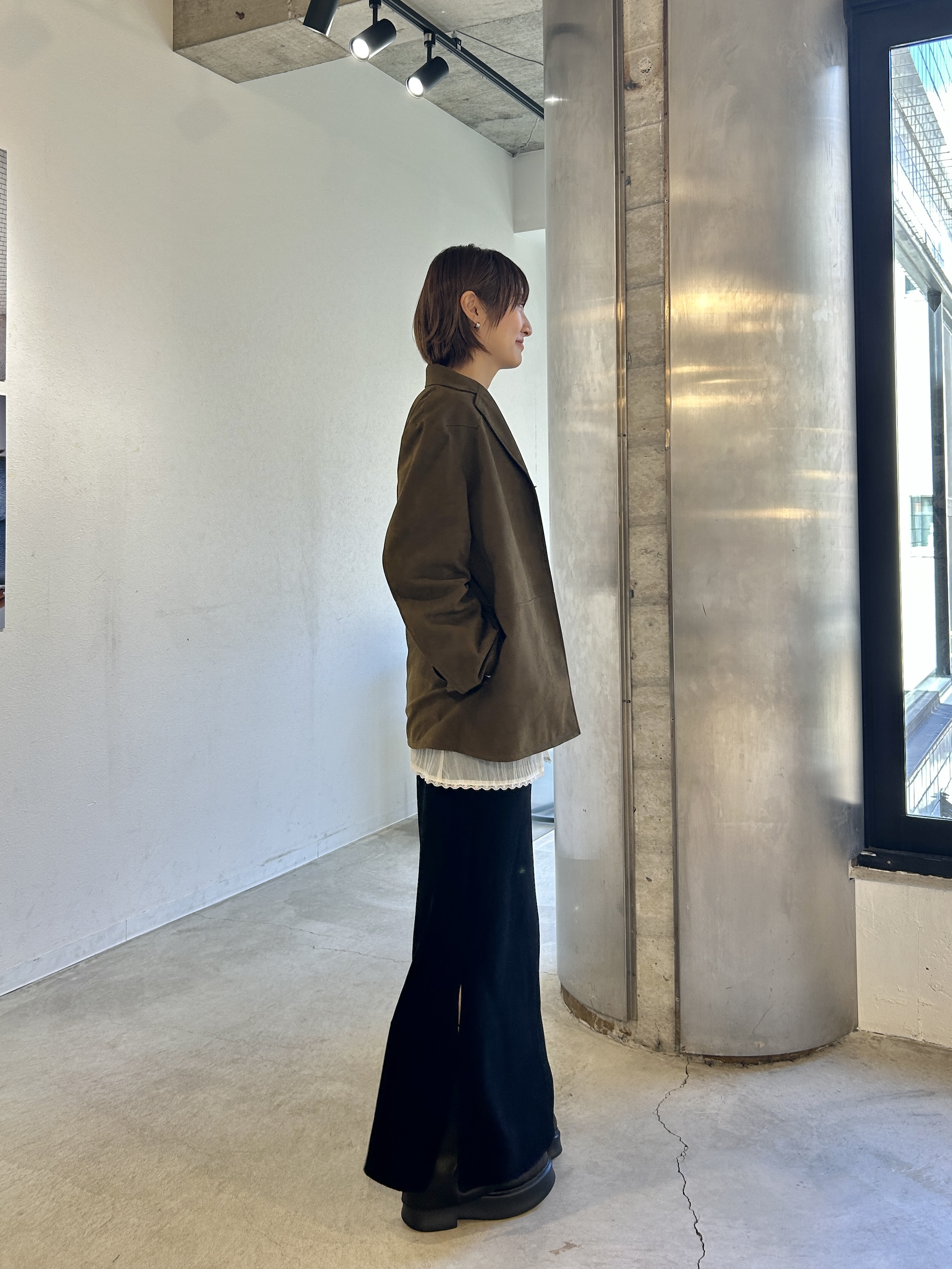 harunaさんの「CODE A｜soft suede－like jacket」を使ったコーディネート