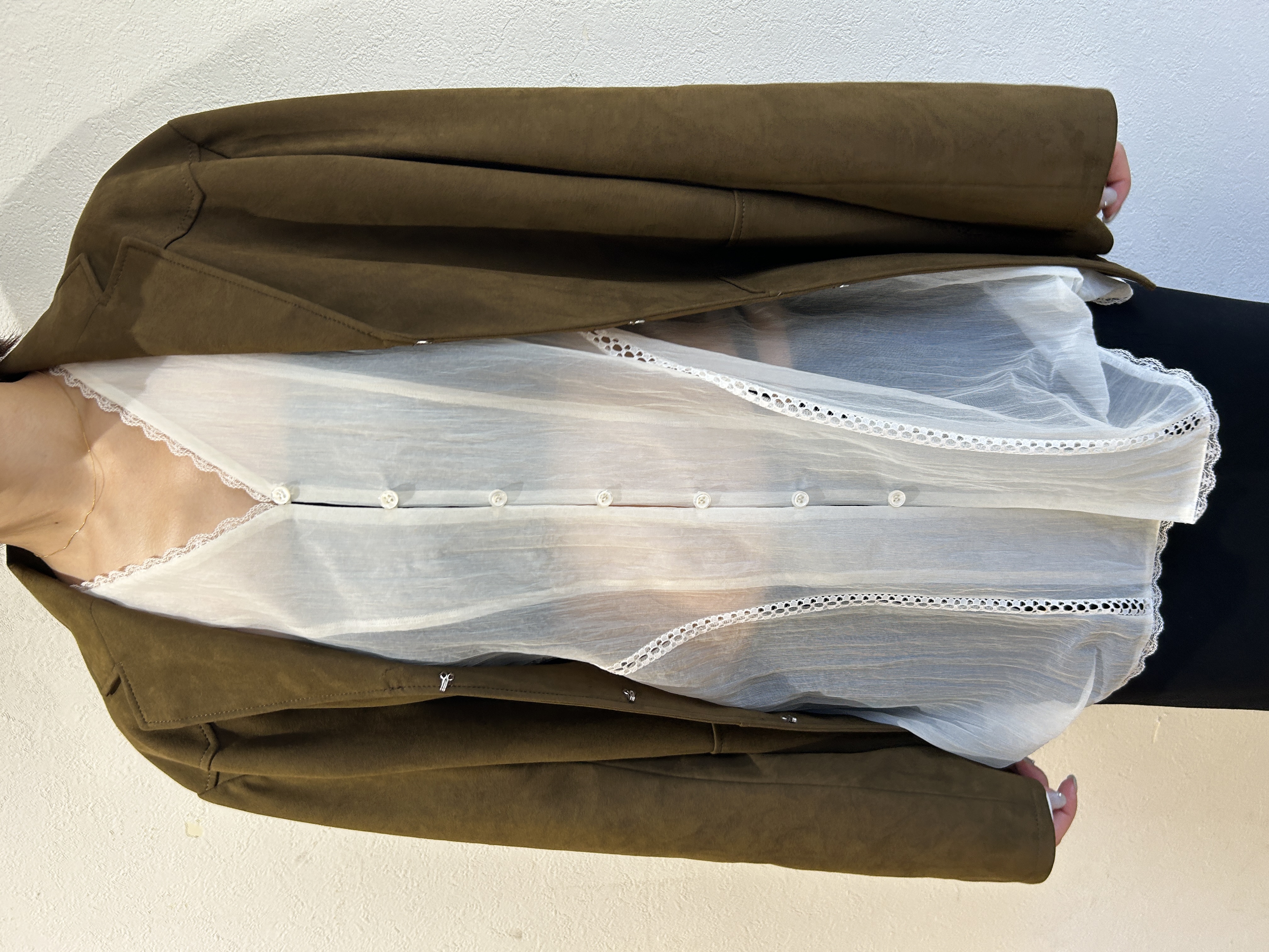 harunaさんの「CODE A｜soft suede－like jacket」を使ったコーディネート