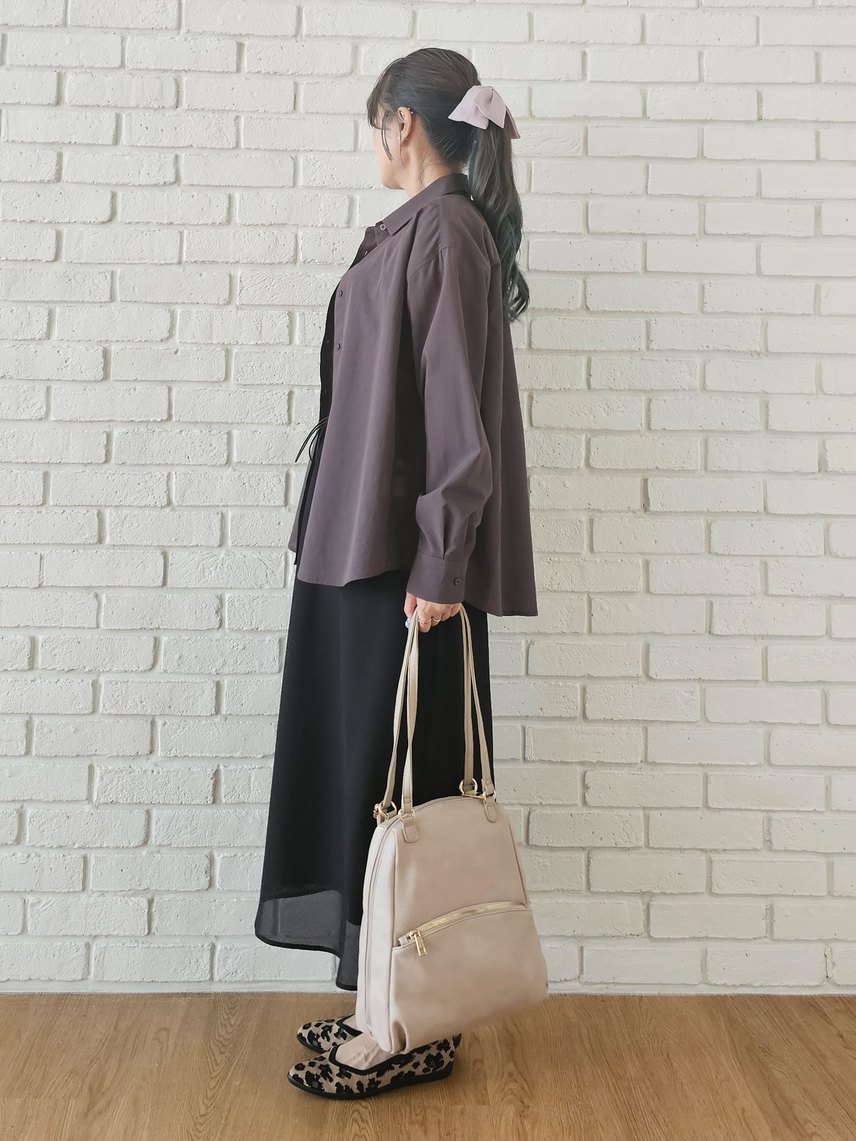 ゆゆさんの「SHOO･LA･RUE｜【通気性〇/S-LL/洗濯機可】羽織にも使いやすい きちんとベーシックシャツ」を使ったコーディネート