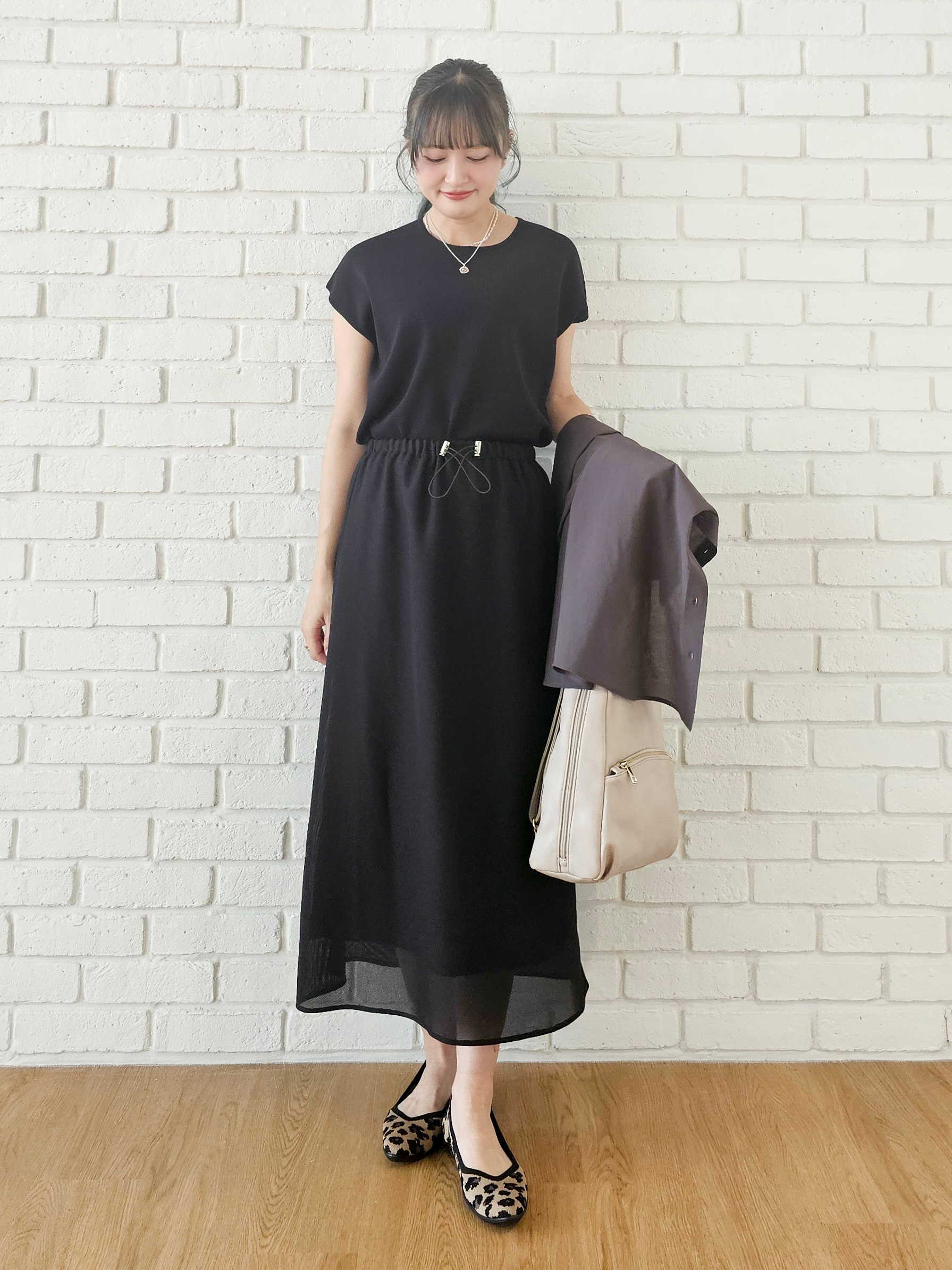 ゆゆさんの「SHOO･LA･RUE｜【通気性〇/S-LL/洗濯機可】羽織にも使いやすい きちんとベーシックシャツ」を使ったコーディネート