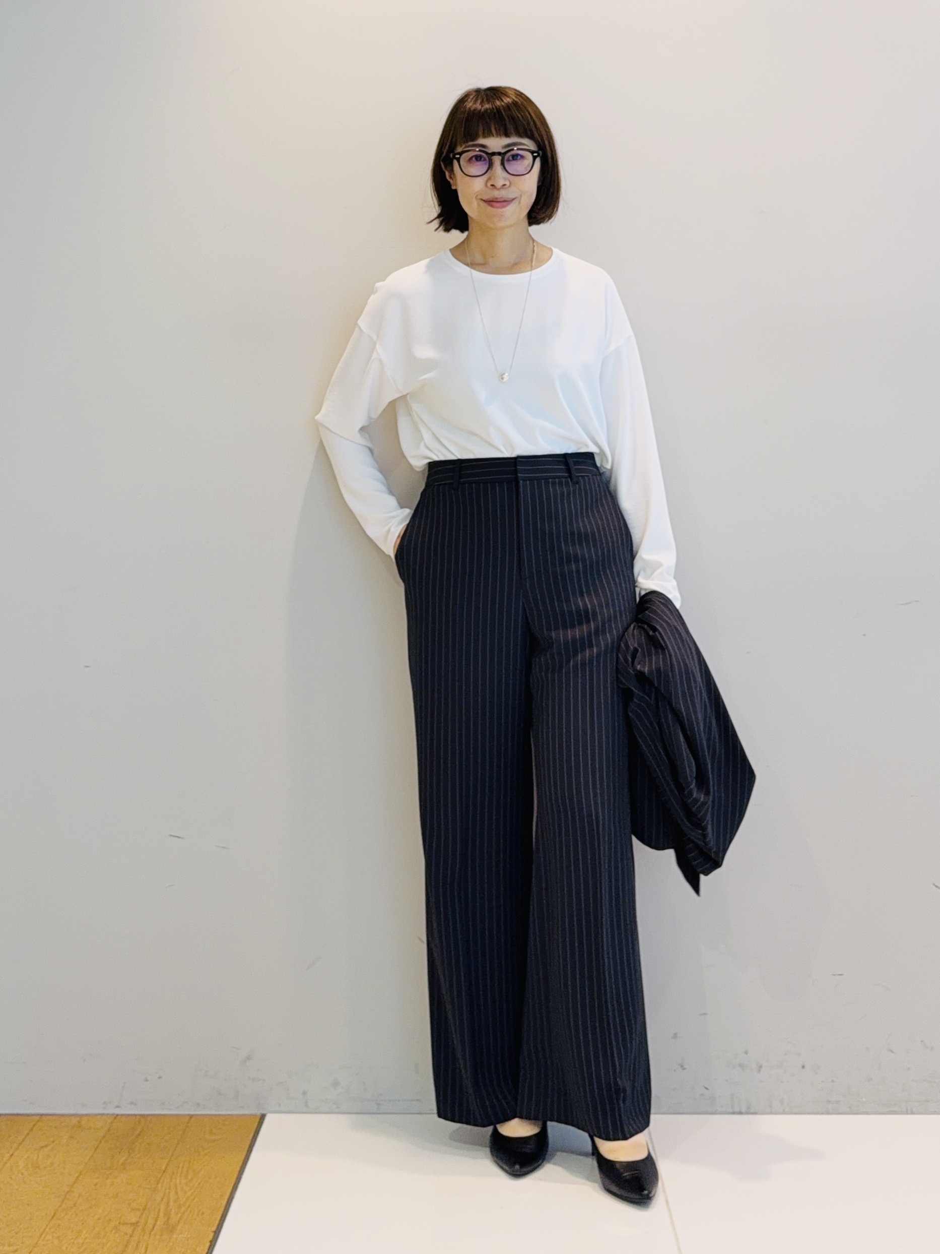 murayamaさんの「INDIVI｜【初秋/UVケア/着る日傘】ダブルジャケット」を使ったコーディネート
