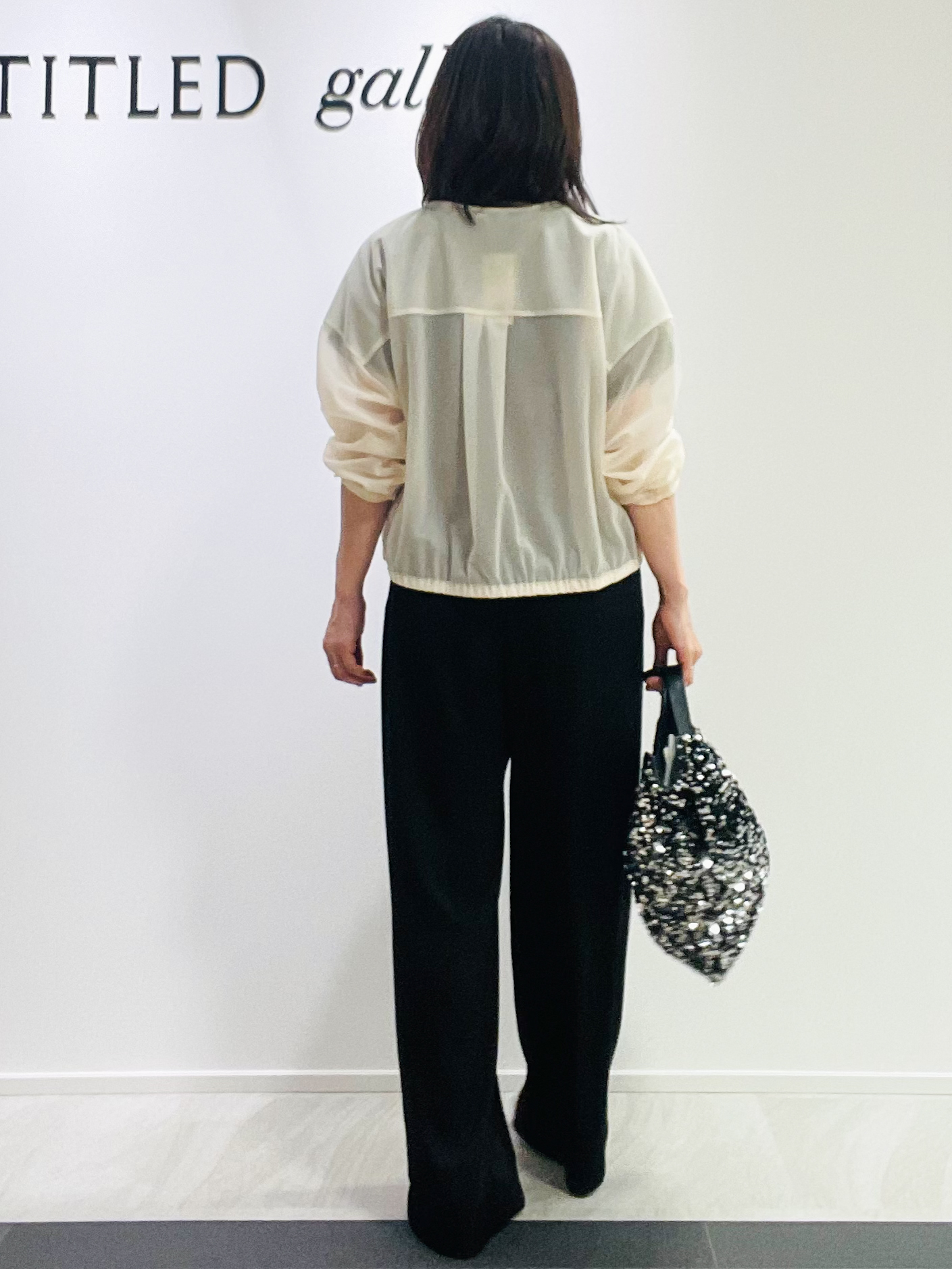 めいさんの「UNTITLED｜【秋羽織り/ジップ】トリコットシアーブラウス」を使ったコーディネート