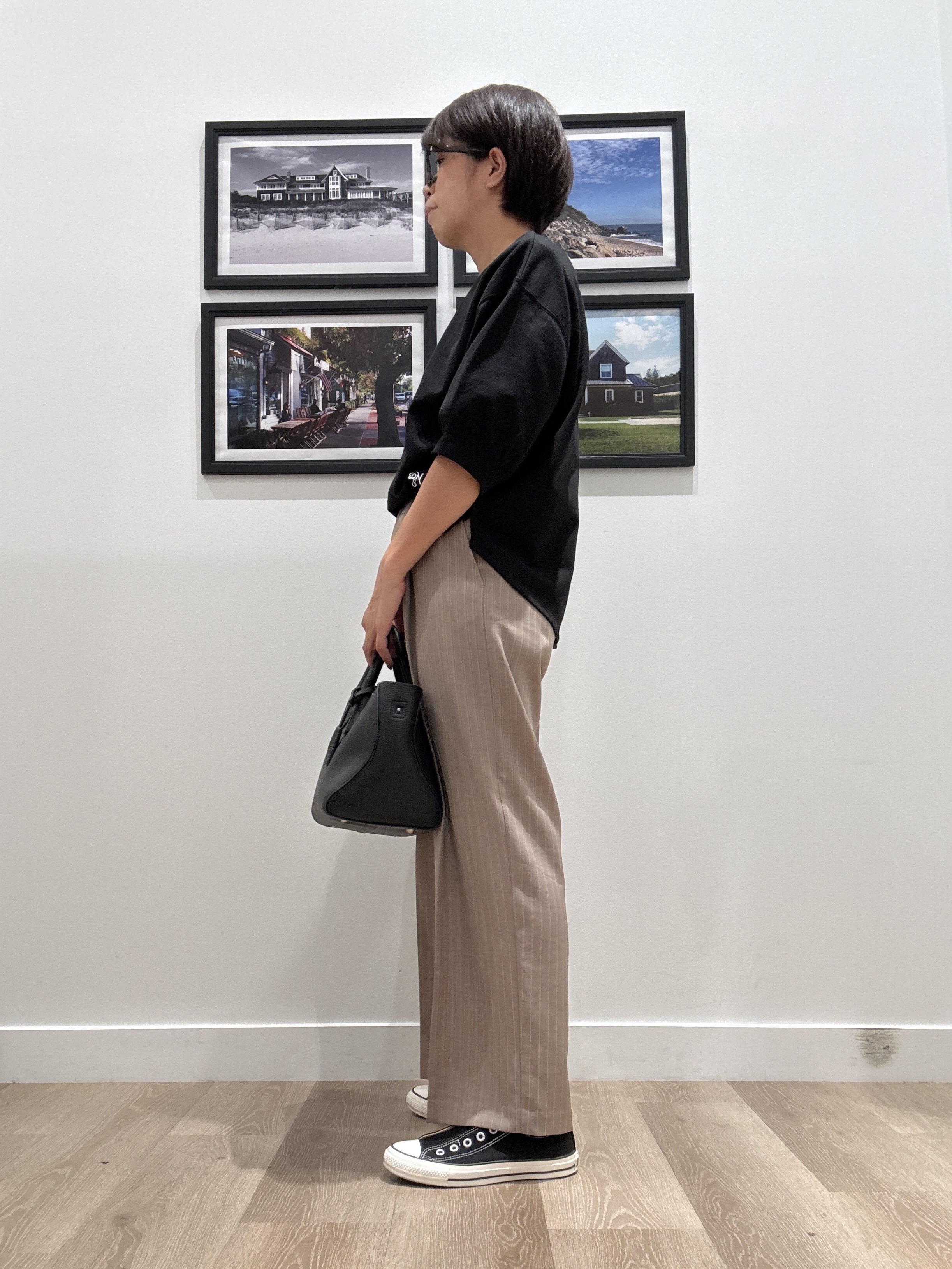 Naoさんの「Dessin｜【高レビュー/洗える/XS-L】バックヘンリーミニ裏毛 5分袖」を使ったコーディネート