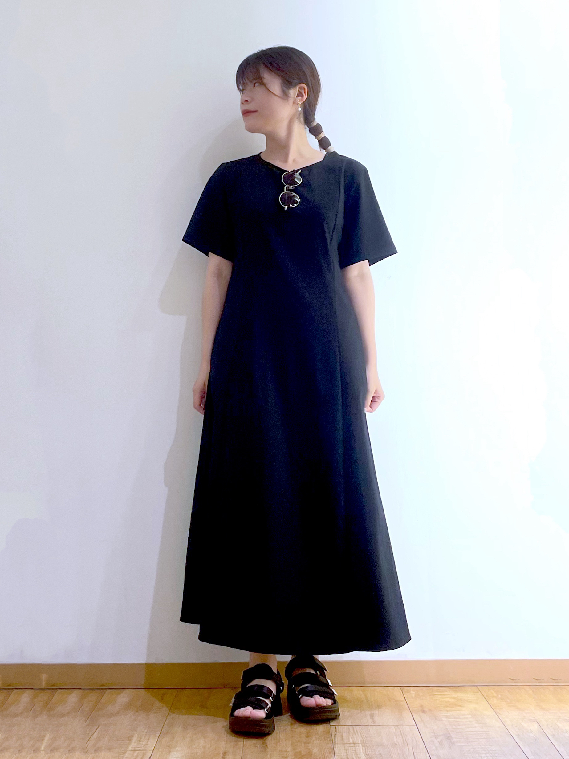 かのさんの「SHOO･LA･RUE｜【通気性〇/S-LL/洗濯機可】羽織にも使いやすい きちんとベーシックシャツ」を使ったコーディネート