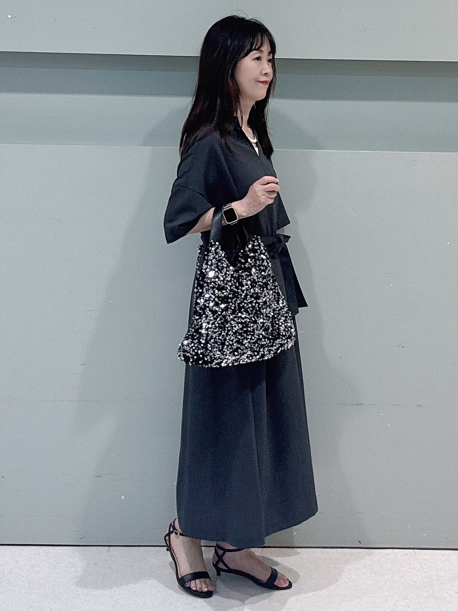 makiさんの「UNTITLED｜【初秋も活躍/UVカット/接触冷感】エアリークールワンピース」を使ったコーディネート
