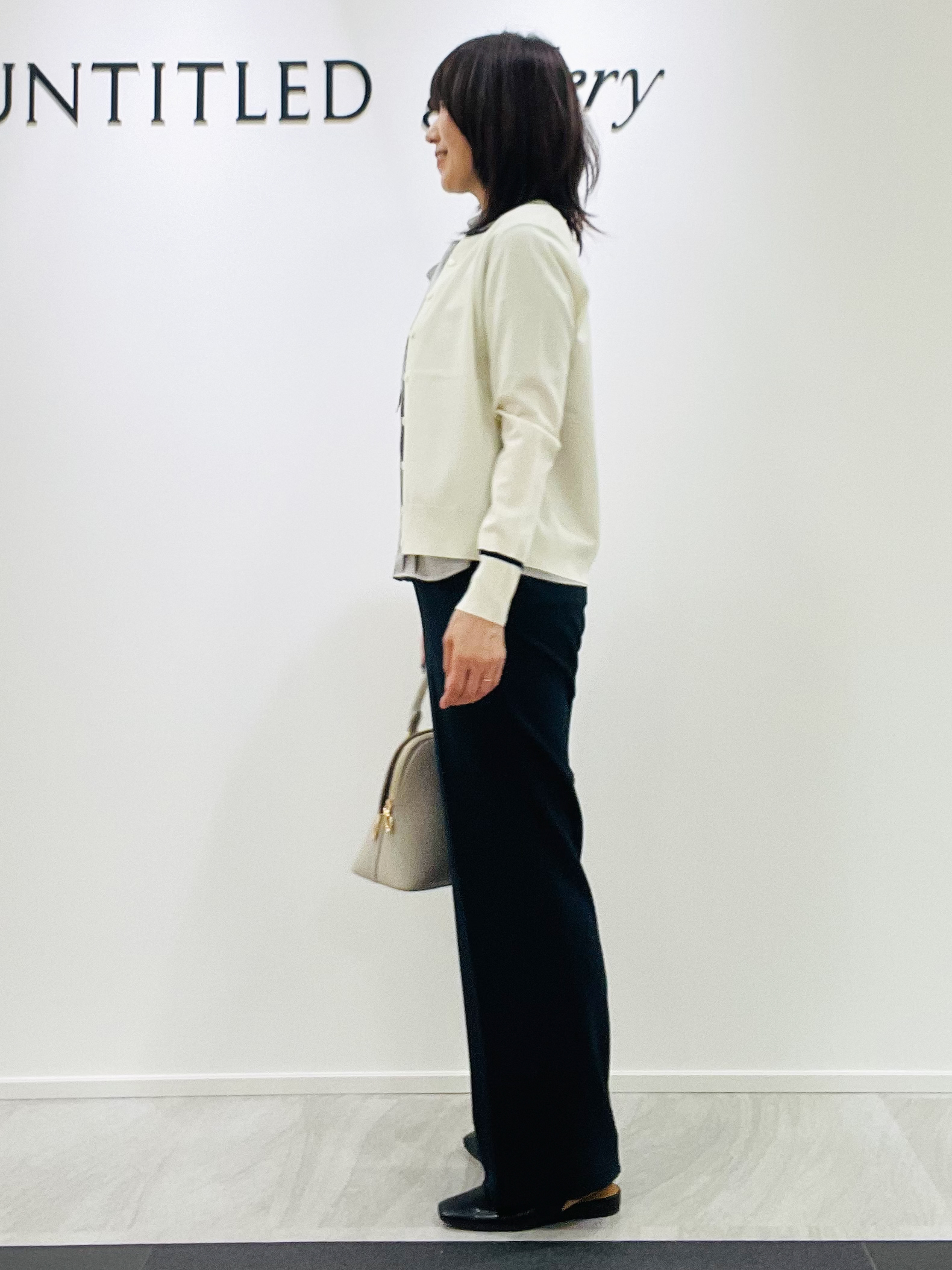 めいさんの「UNTITLED｜【アンサンブル可能/秋羽織り】コンパクトニットカーディガン」を使ったコーディネート