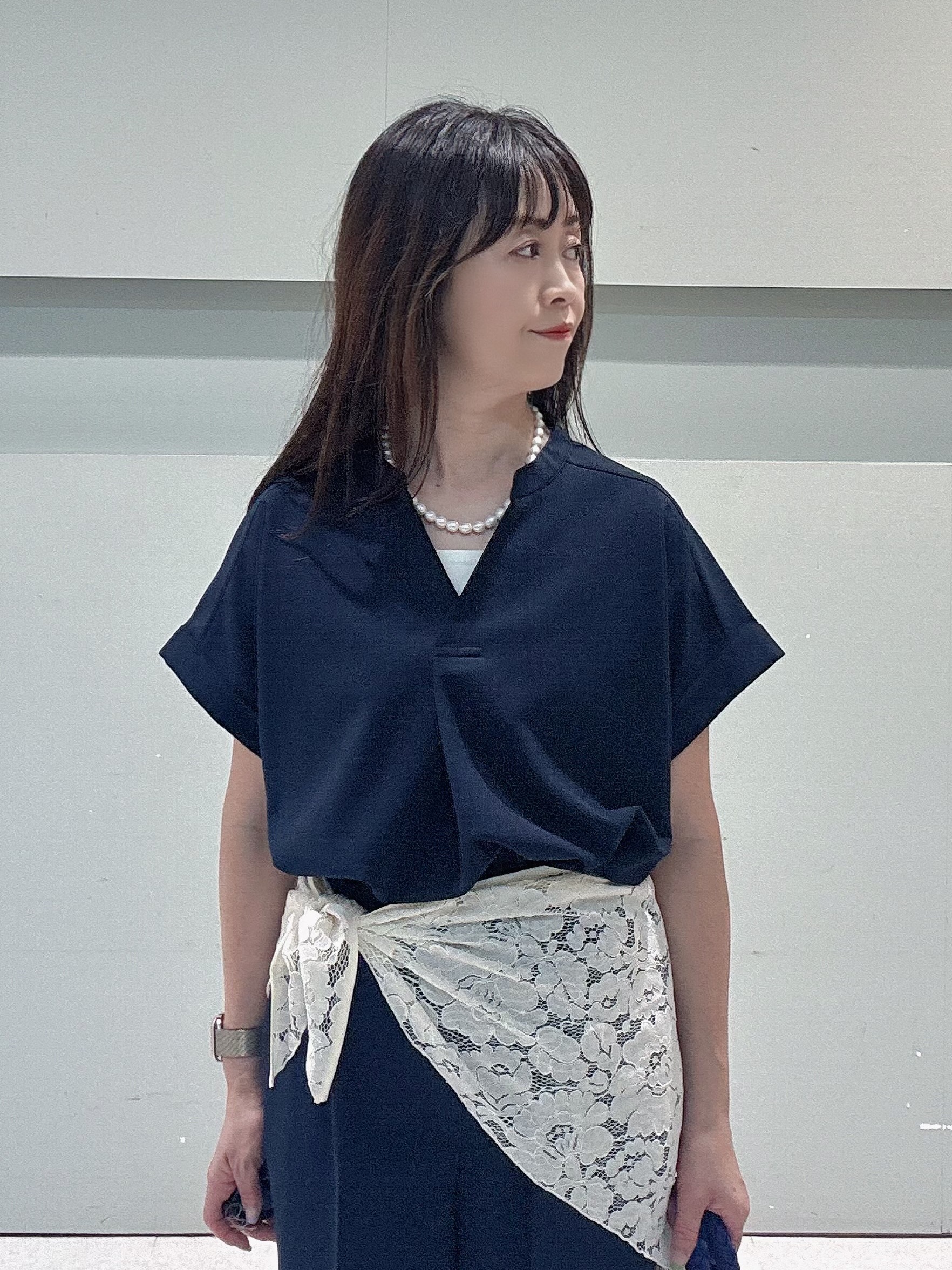 makiさんの「UNTITLED｜【セットアップ可/UVカット】エアリークールブラウス」を使ったコーディネート