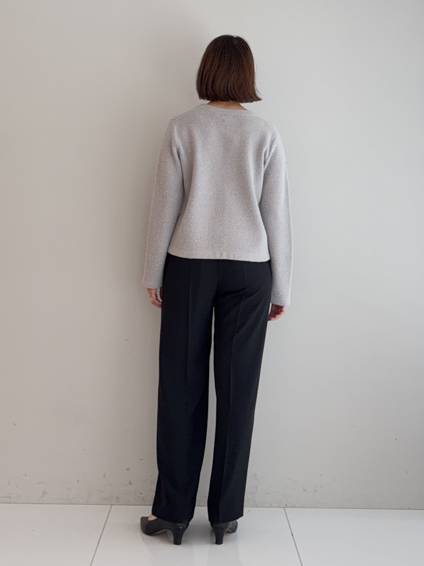 murayamaさんの「INDIVI｜【軽やか】ブークレニットジャケット」を使ったコーディネート