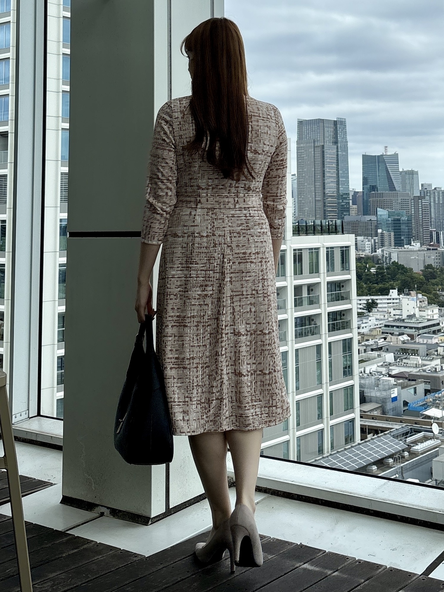 sayaさんの「COUP DE CHANCE｜【手洗い可／日本製】ジオメトリックワンピース」を使ったコーディネート