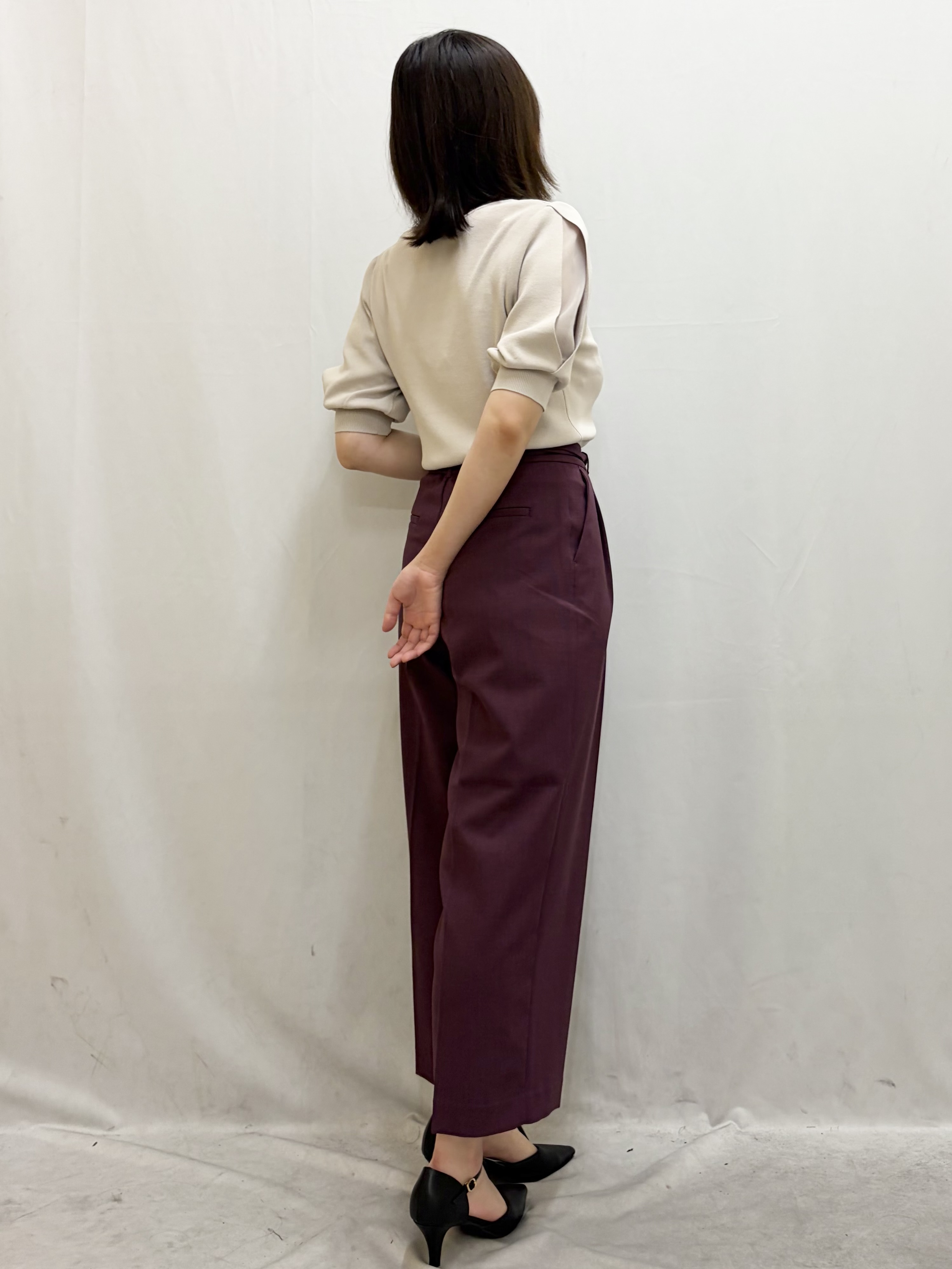 kasumiさんの「index｜【接触冷感／UVケア】クールタッチラップスリーブニット《洗濯機OK／XS～3L／9col》」を使ったコーディネート
