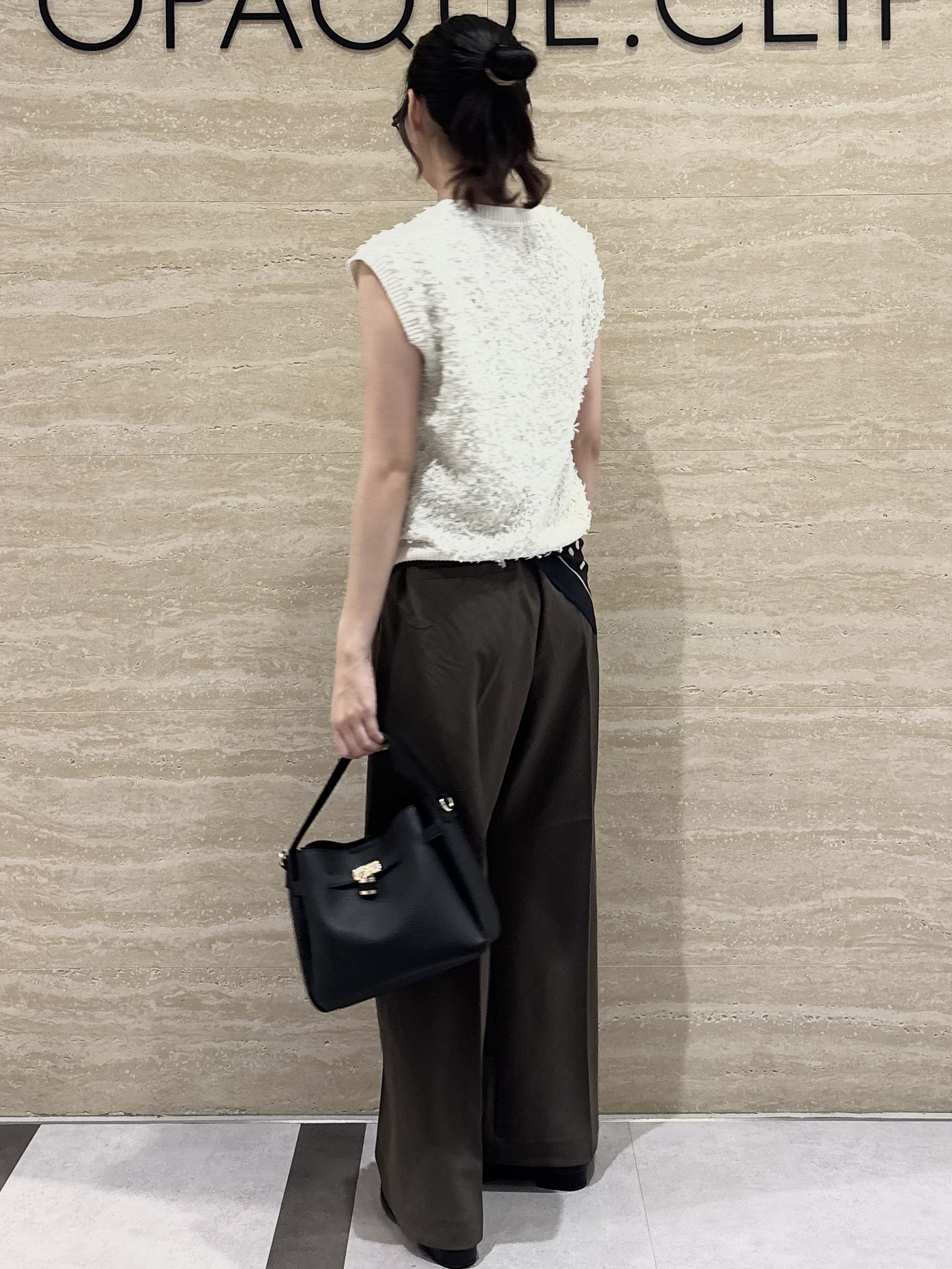 Ririkaさんの「OPAQUE.CLIP｜ラメテープヤーンニット【洗濯機OK】」を使ったコーディネート