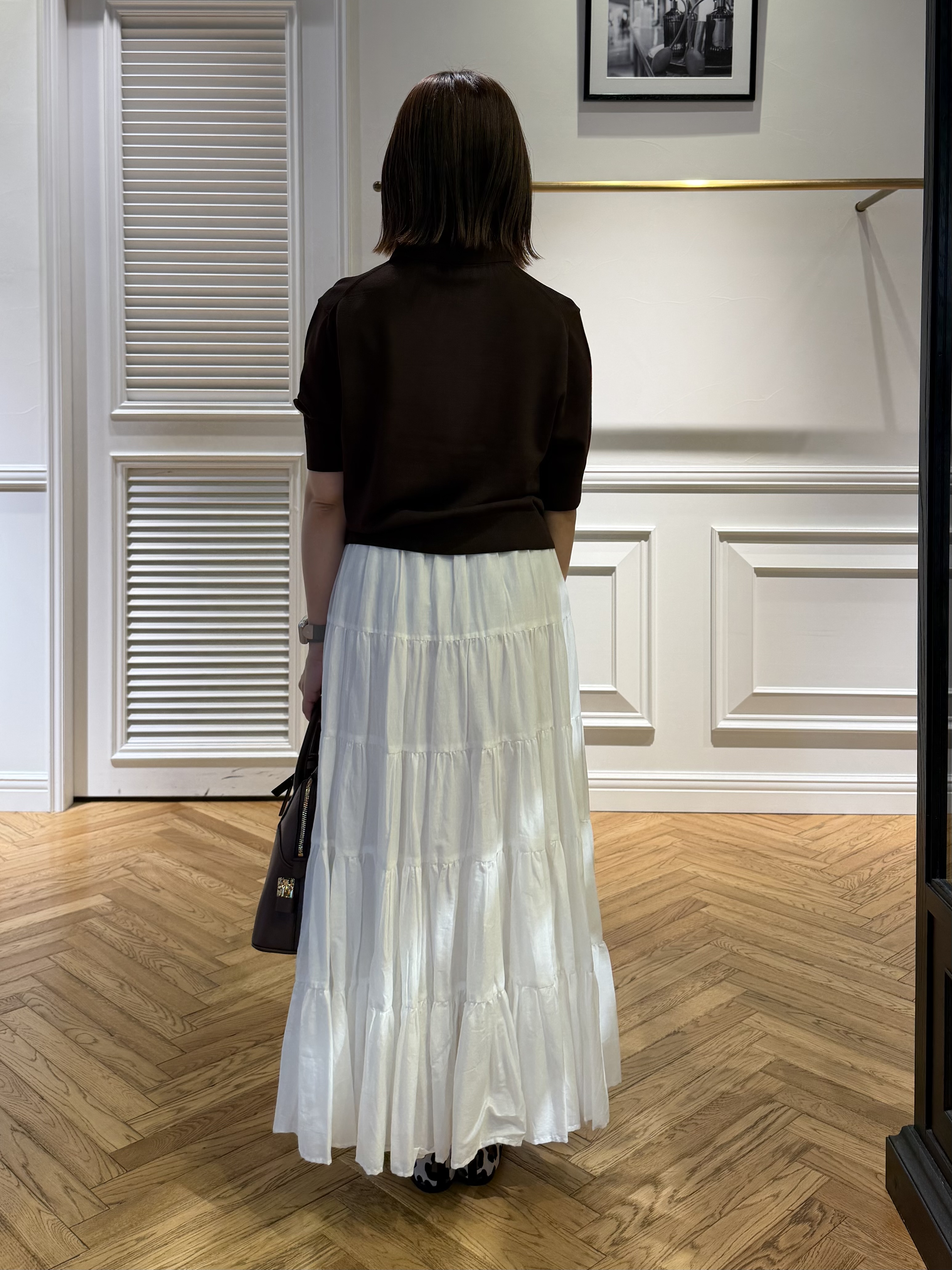 つじ まこさんの「DRESSTERIOR｜【接触冷感／UVカット】クールタッチ シャツカーディガン」を使ったコーディネート