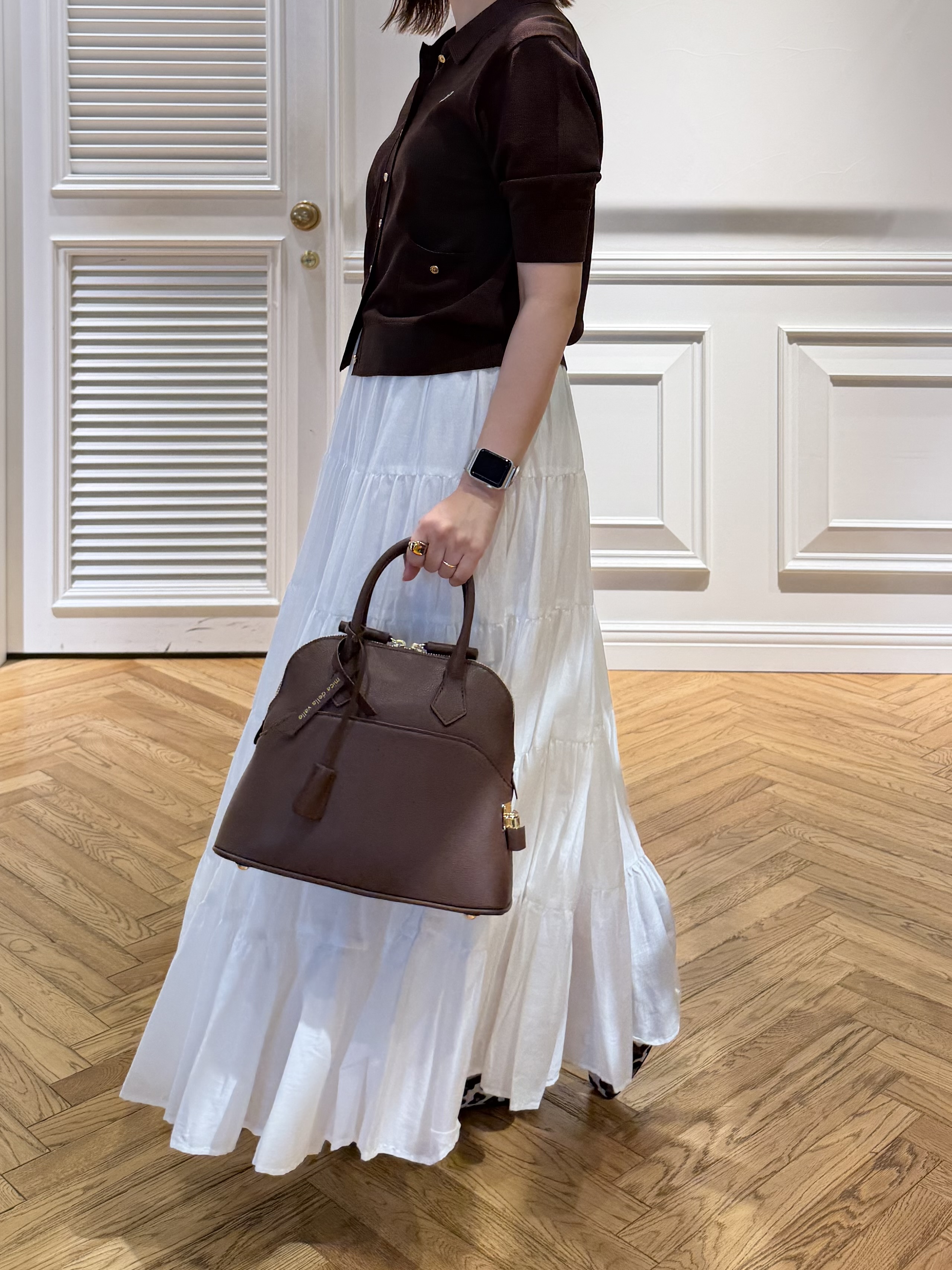 つじ まこさんの「DRESSTERIOR｜【接触冷感／UVカット】クールタッチ シャツカーディガン」を使ったコーディネート