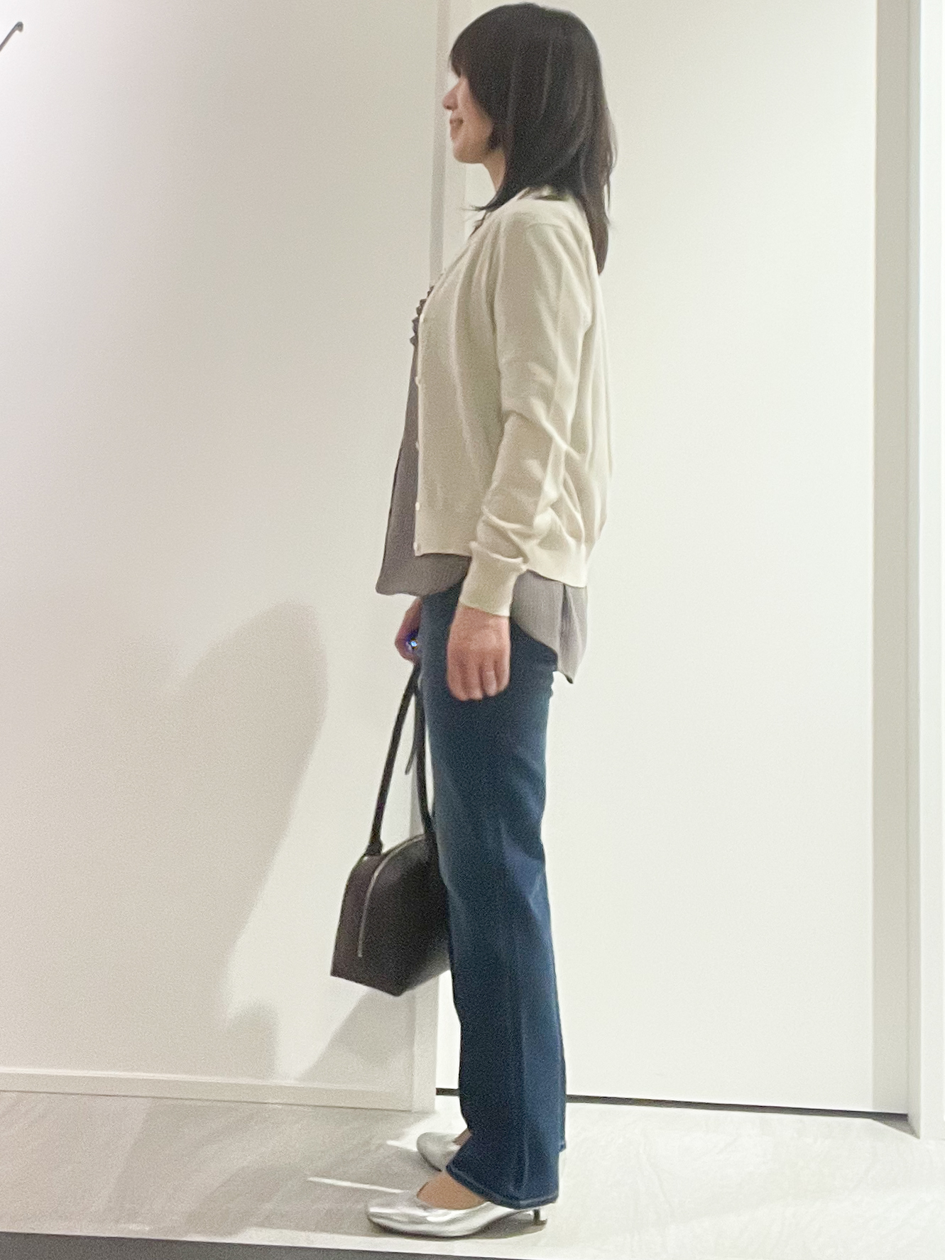 めいさんの「UNTITLED｜◆【9色展開/アンサンブル可】コットンクルーネックカーディガン」を使ったコーディネート