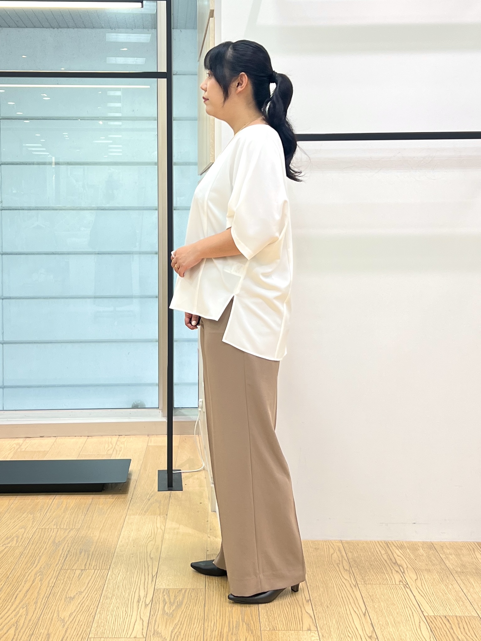 shimaさんの「INDIVI｜【初秋/UVケア/着る日傘】ダブルジャケット」を使ったコーディネート