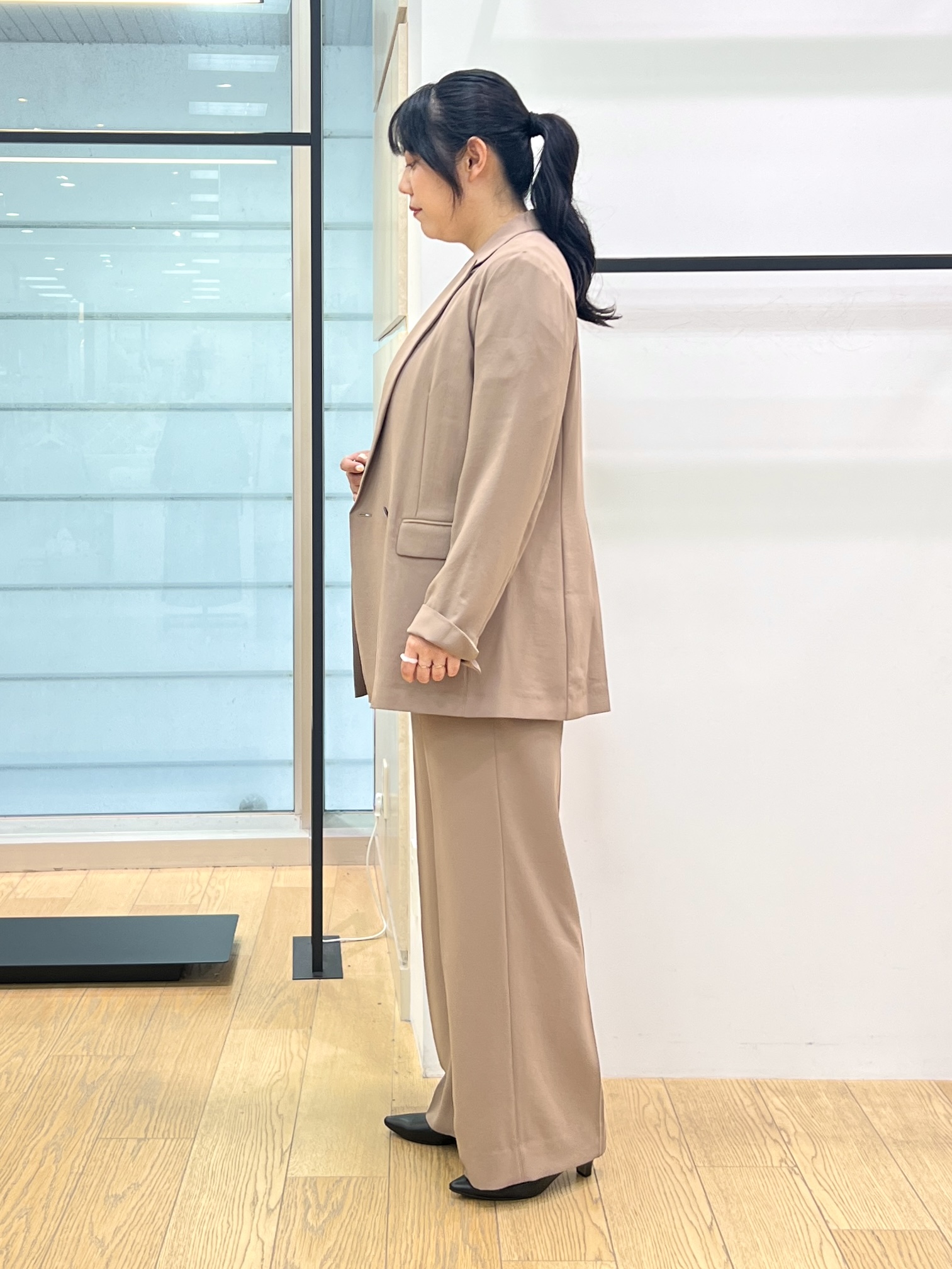shimaさんの「INDIVI｜【初秋/UVケア/着る日傘】ダブルジャケット」を使ったコーディネート