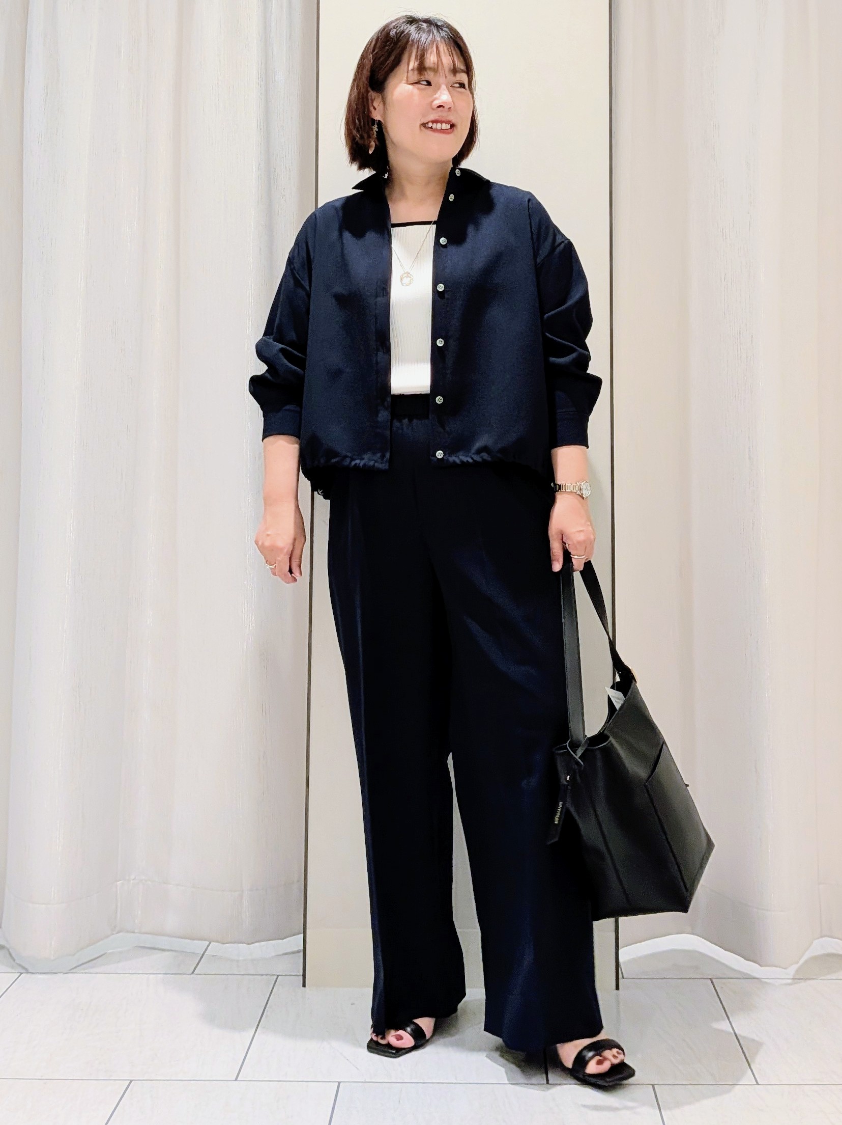 Onumaさんの「UNTITLED｜【秋羽織り/セットアップ可/UVカット】エアリークールドロストシャツ」を使ったコーディネート